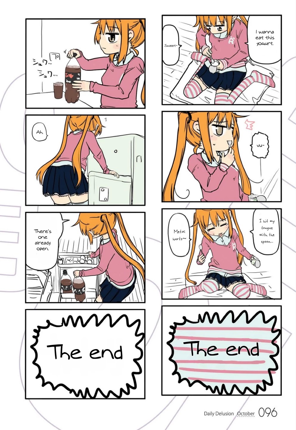 Jibun ga Twintail no Kawaii Onnanoko da to Omoikonde, Kyou no Dekigoto wo 4koma ni Suru Chapter 9 page 4 - Chapter 9: October's Twintails
