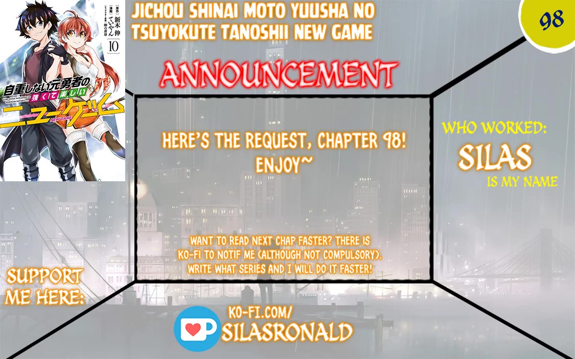 Jichou shinai Motoyuusha no Tsuyokute Tanoshii New Game Chapter 98 page 1 - Chapter 98