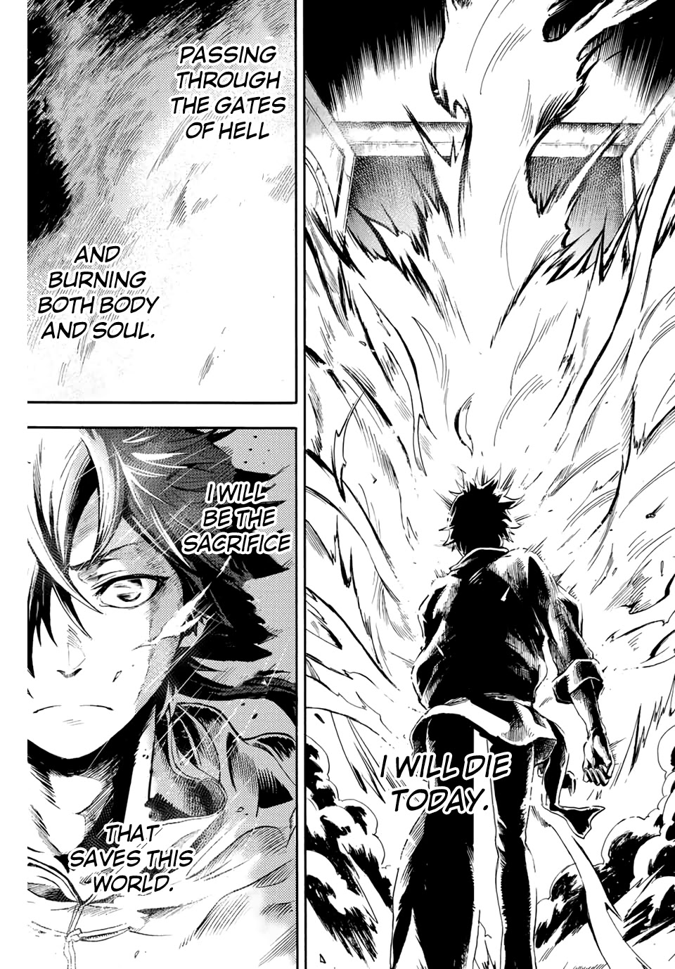 Jigoku no Gouka de Yaka re Tsuzuketa Shounen. Saikyou no Honou Tsukai to Natte Fukkatsu Suru. Chapter 1.1 page 1 - Chapter 1.1