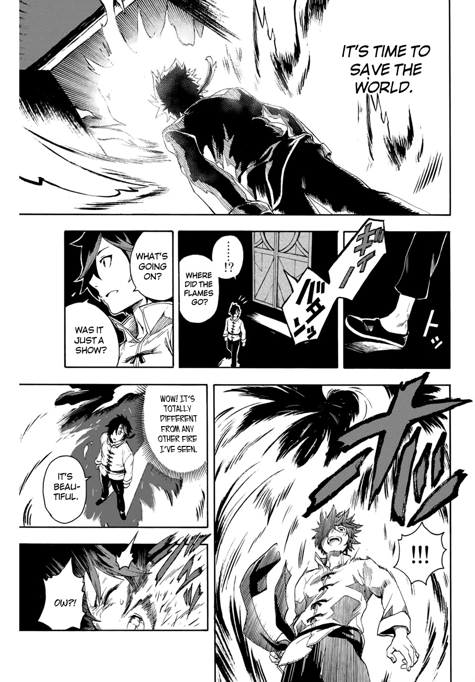 Jigoku no Gouka de Yaka re Tsuzuketa Shounen. Saikyou no Honou Tsukai to Natte Fukkatsu Suru. Chapter 1.1 page 13 - Chapter 1.1