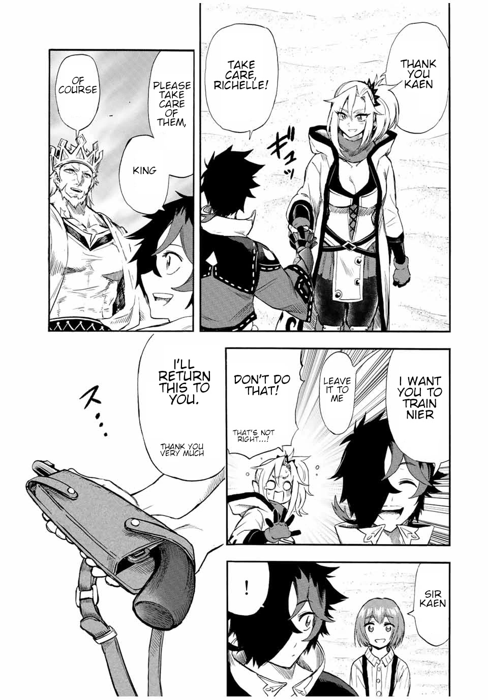Jigoku no Gouka de Yaka re Tsuzuketa Shounen. Saikyou no Honou Tsukai to Natte Fukkatsu Suru. Chapter 101 page 4 - Chapter 101: Request complete, and parting