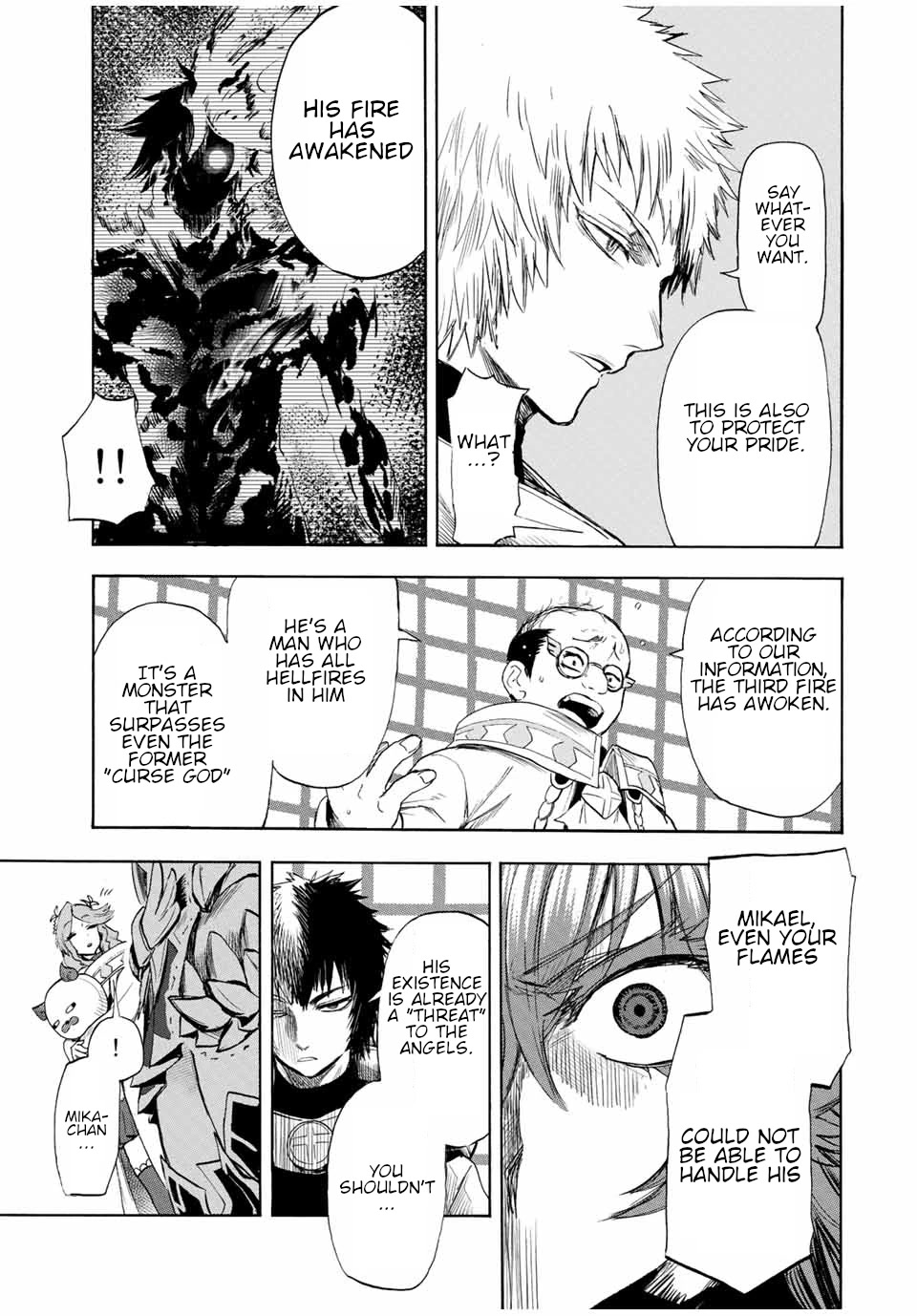 Jigoku no Gouka de Yaka re Tsuzuketa Shounen. Saikyou no Honou Tsukai to Natte Fukkatsu Suru. Chapter 102 page 10 - Chapter 102: At the Headquarters of the Church of the Holy Angels
