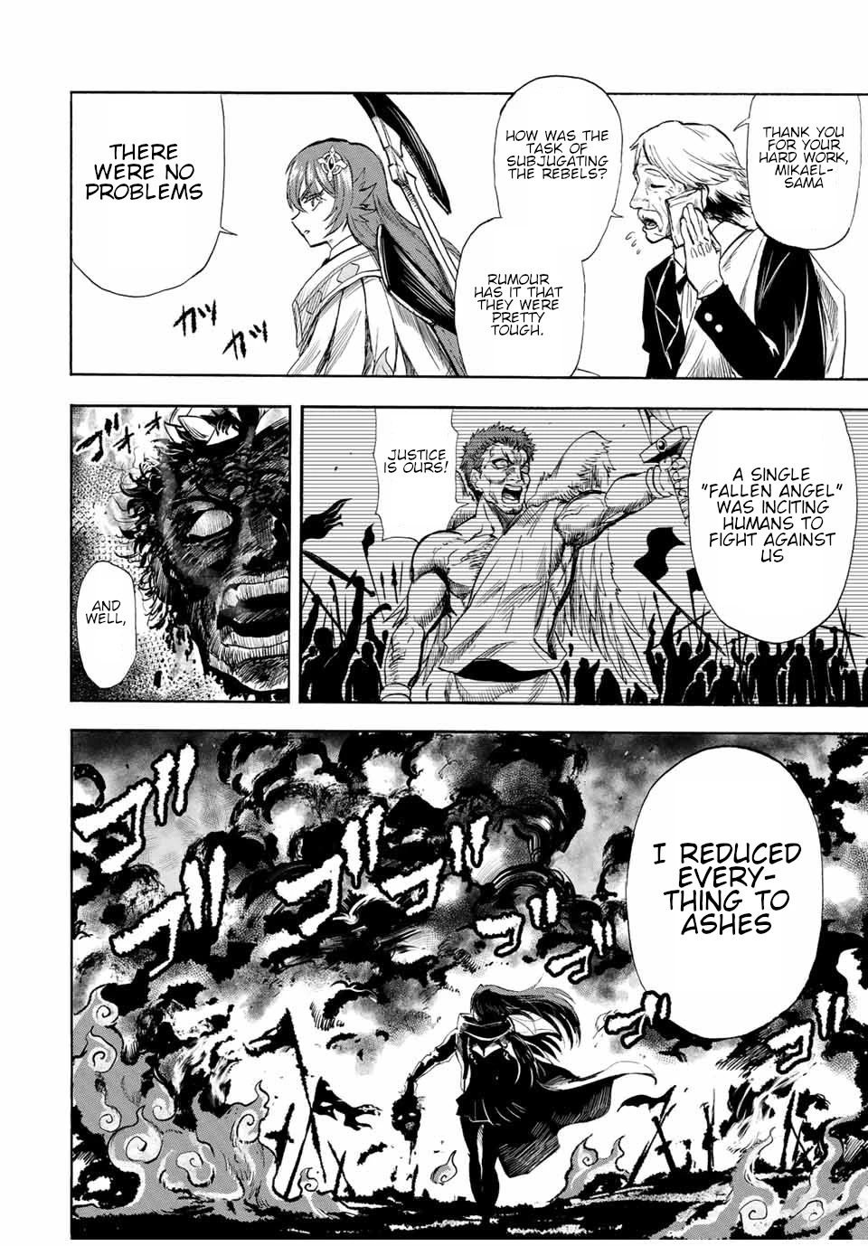 Jigoku no Gouka de Yaka re Tsuzuketa Shounen. Saikyou no Honou Tsukai to Natte Fukkatsu Suru. Chapter 102 page 3 - Chapter 102: At the Headquarters of the Church of the Holy Angels