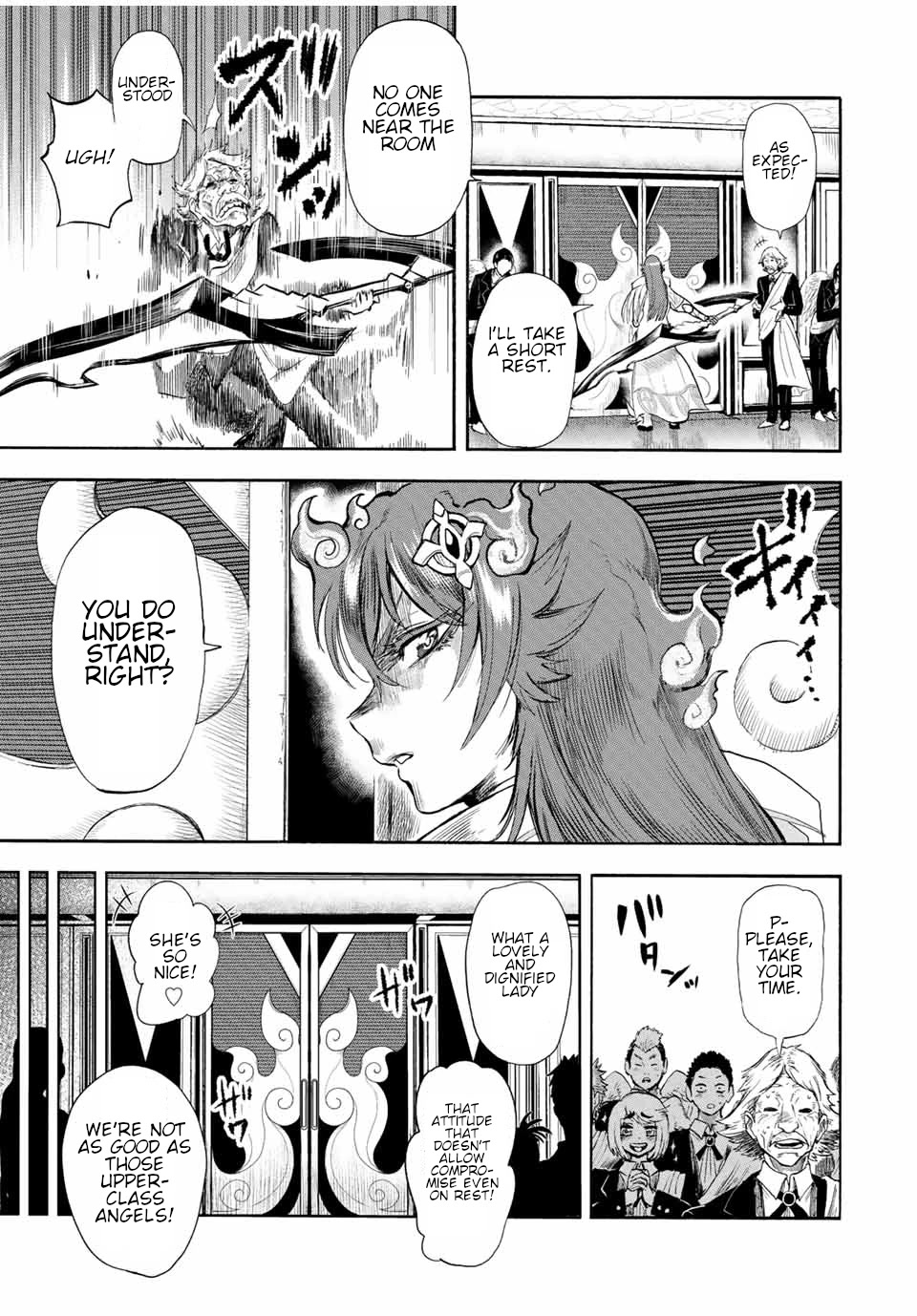 Jigoku no Gouka de Yaka re Tsuzuketa Shounen. Saikyou no Honou Tsukai to Natte Fukkatsu Suru. Chapter 102 page 4 - Chapter 102: At the Headquarters of the Church of the Holy Angels