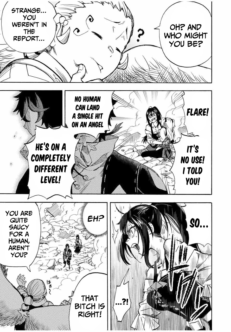 Jigoku no Gouka de Yaka re Tsuzuketa Shounen. Saikyou no Honou Tsukai to Natte Fukkatsu Suru. Chapter 14 page 10 - Chapter 14: BOSS: The Twelfth Angel of the Holy Angel Church, Maurye