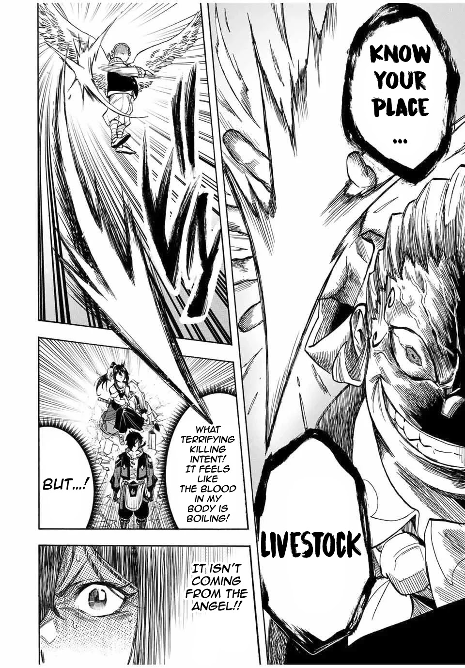 Jigoku no Gouka de Yaka re Tsuzuketa Shounen. Saikyou no Honou Tsukai to Natte Fukkatsu Suru. Chapter 14 page 11 - Chapter 14: BOSS: The Twelfth Angel of the Holy Angel Church, Maurye
