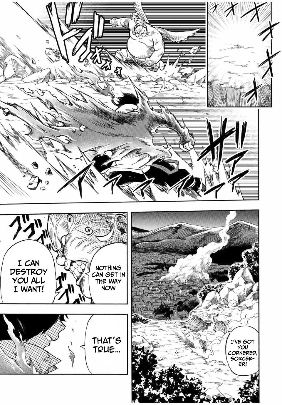 Jigoku no Gouka de Yaka re Tsuzuketa Shounen. Saikyou no Honou Tsukai to Natte Fukkatsu Suru. Chapter 16 page 12 - Chapter 16: BOSS: The Twelfth Angel of the Holy Angel Church, Maurye (3)
