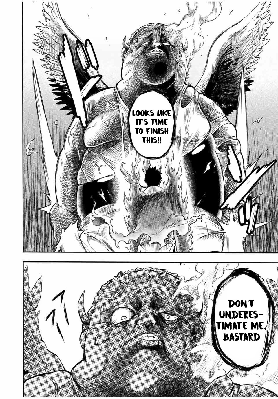 Jigoku no Gouka de Yaka re Tsuzuketa Shounen. Saikyou no Honou Tsukai to Natte Fukkatsu Suru. Chapter 16 page 5 - Chapter 16: BOSS: The Twelfth Angel of the Holy Angel Church, Maurye (3)