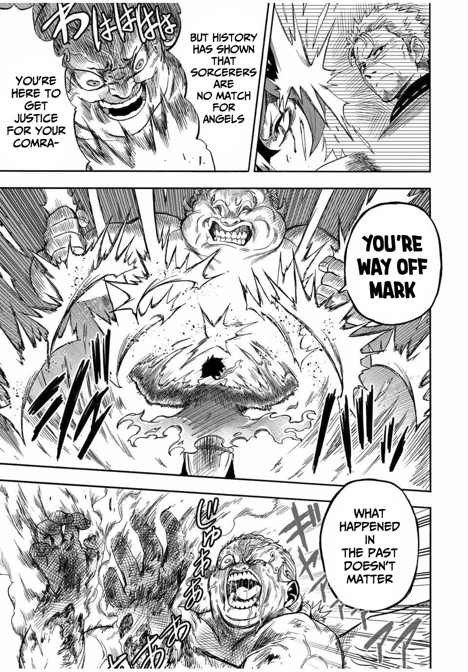 Jigoku no Gouka de Yaka re Tsuzuketa Shounen. Saikyou no Honou Tsukai to Natte Fukkatsu Suru. Chapter 16 page 8 - Chapter 16: BOSS: The Twelfth Angel of the Holy Angel Church, Maurye (3)