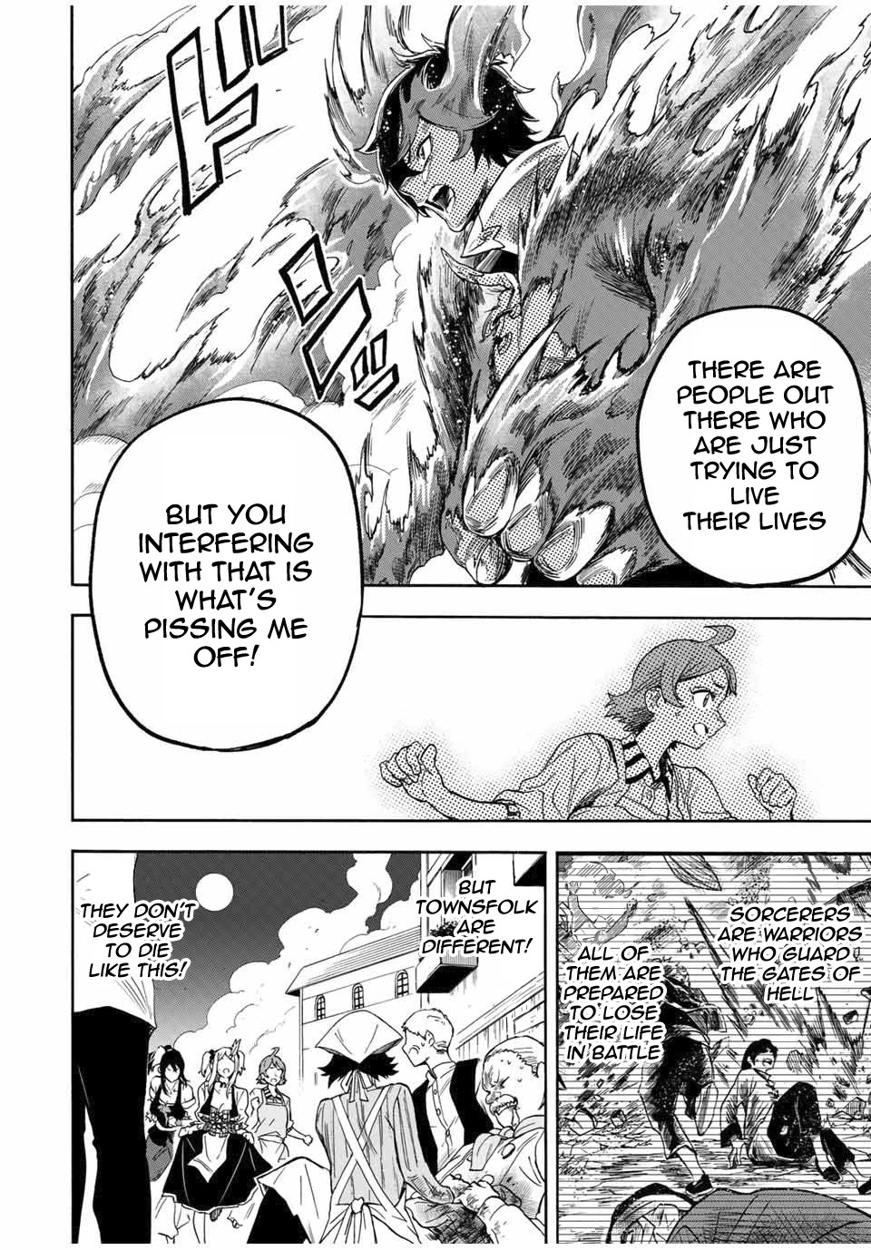 Jigoku no Gouka de Yaka re Tsuzuketa Shounen. Saikyou no Honou Tsukai to Natte Fukkatsu Suru. Chapter 16 page 9 - Chapter 16: BOSS: The Twelfth Angel of the Holy Angel Church, Maurye (3)