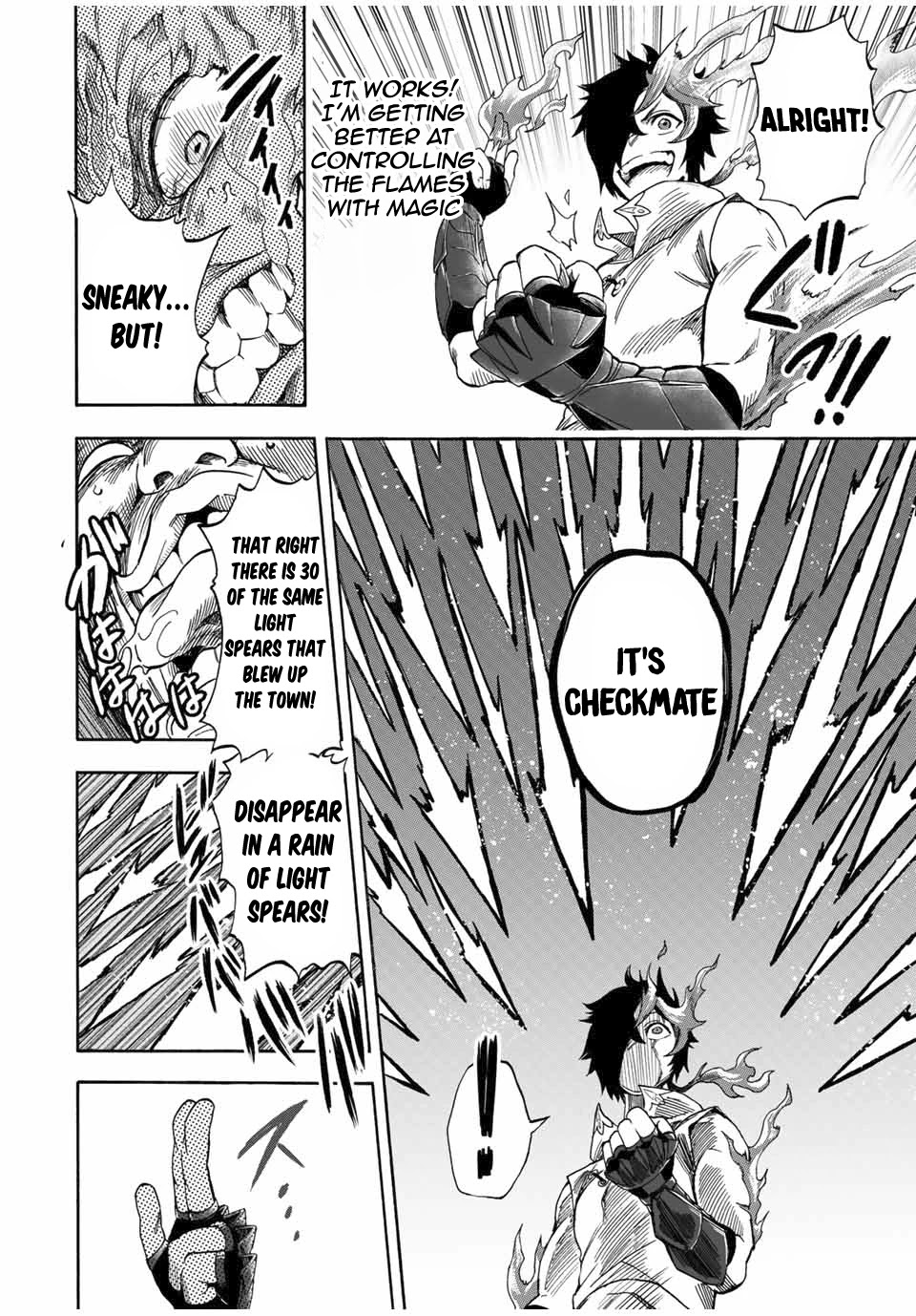 Jigoku no Gouka de Yaka re Tsuzuketa Shounen. Saikyou no Honou Tsukai to Natte Fukkatsu Suru. Chapter 17 page 5 - Chapter 17: BOSS: The Twelfth Angel of the Holy Angel Church, Maurye (4)