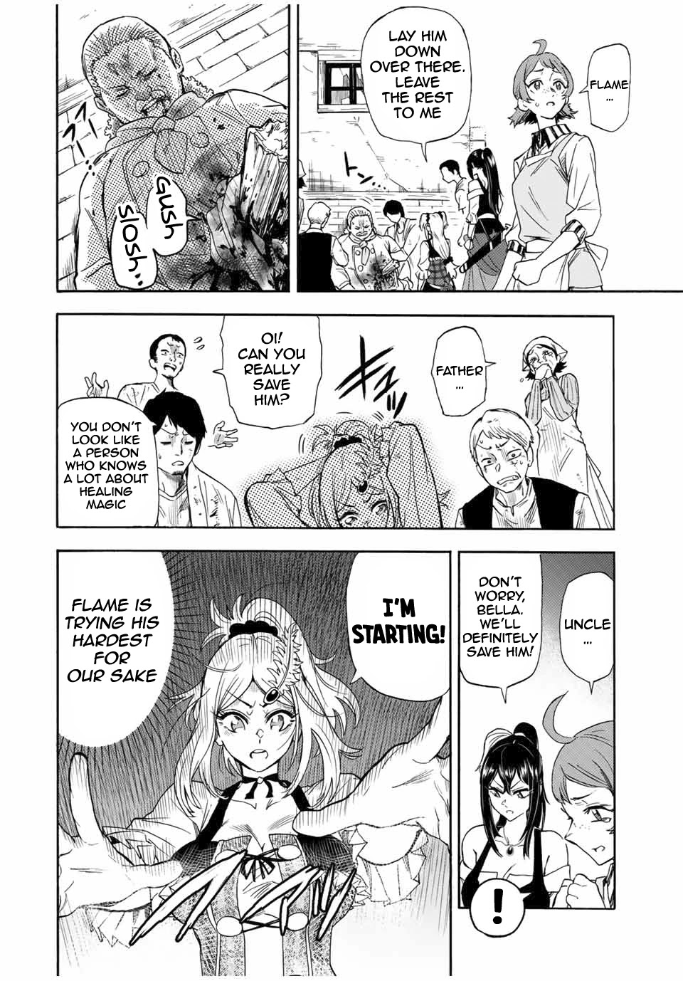 Jigoku no Gouka de Yaka re Tsuzuketa Shounen. Saikyou no Honou Tsukai to Natte Fukkatsu Suru. Chapter 17 page 7 - Chapter 17: BOSS: The Twelfth Angel of the Holy Angel Church, Maurye (4)