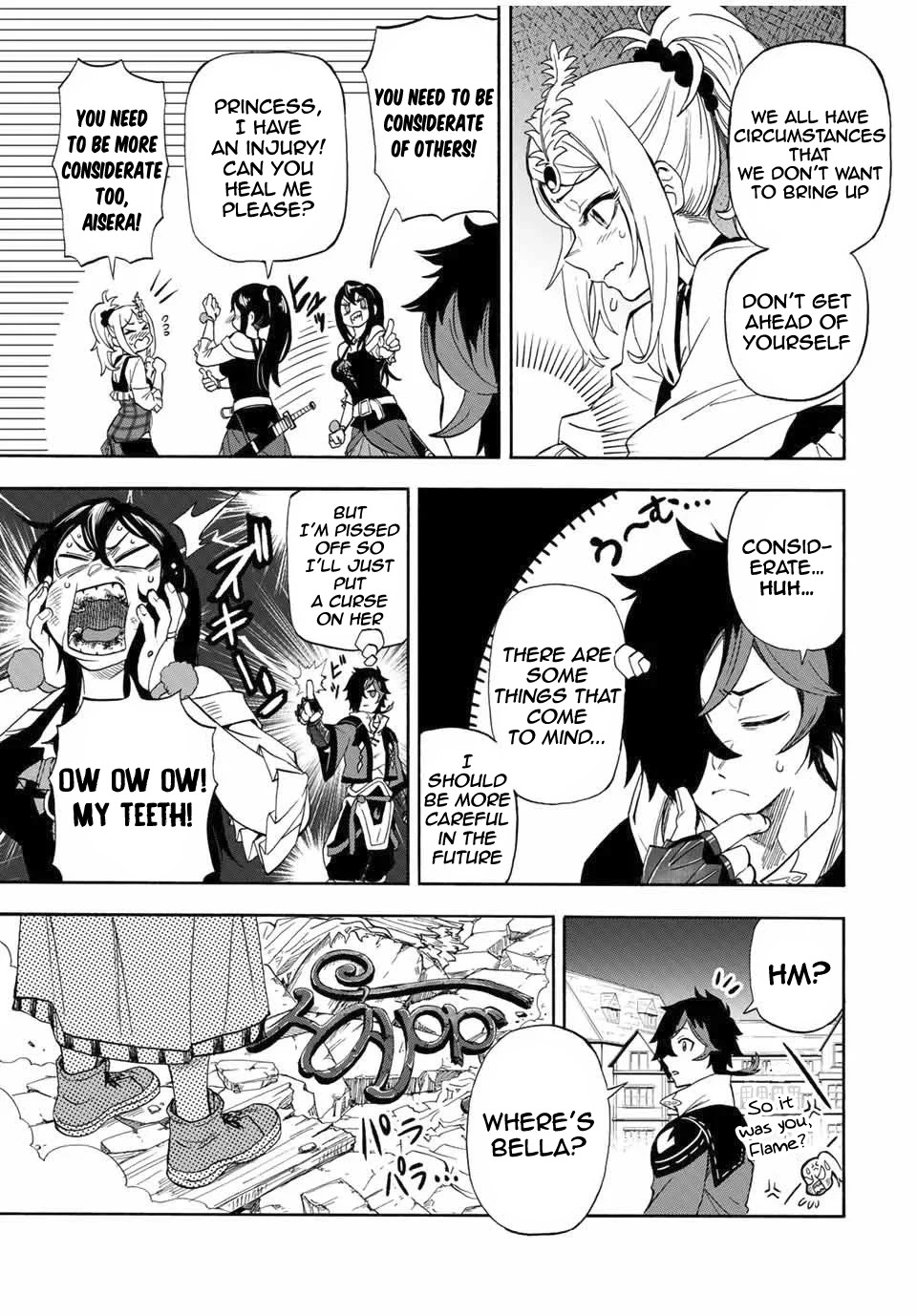 Jigoku no Gouka de Yaka re Tsuzuketa Shounen. Saikyou no Honou Tsukai to Natte Fukkatsu Suru. Chapter 18 page 8 - Chapter 18: BOSS: The Twelfth Angel of the Holy Angel Church, Maurye (5)