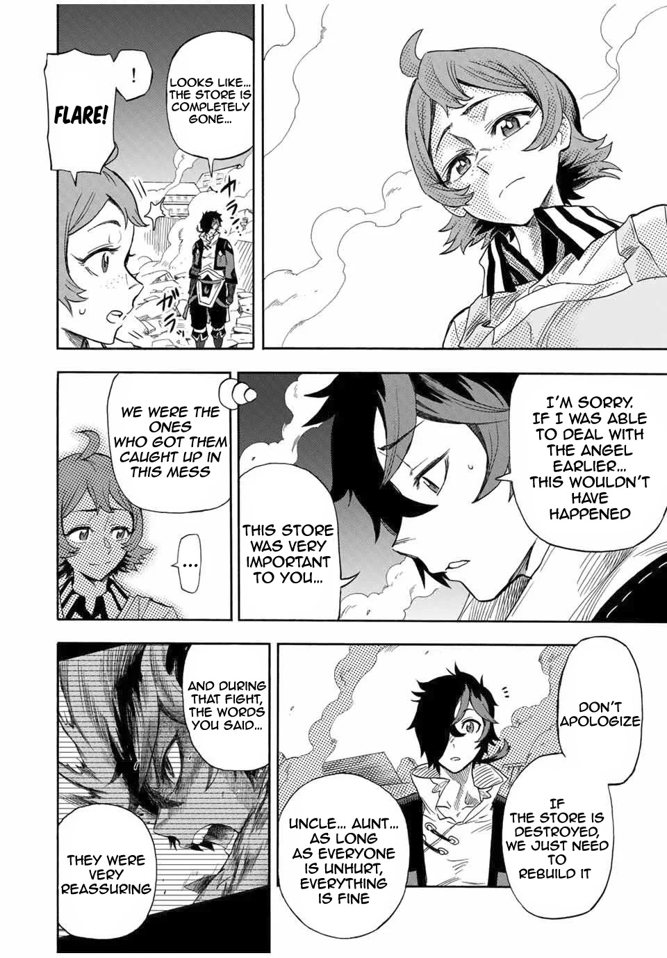 Jigoku no Gouka de Yaka re Tsuzuketa Shounen. Saikyou no Honou Tsukai to Natte Fukkatsu Suru. Chapter 18 page 9 - Chapter 18: BOSS: The Twelfth Angel of the Holy Angel Church, Maurye (5)
