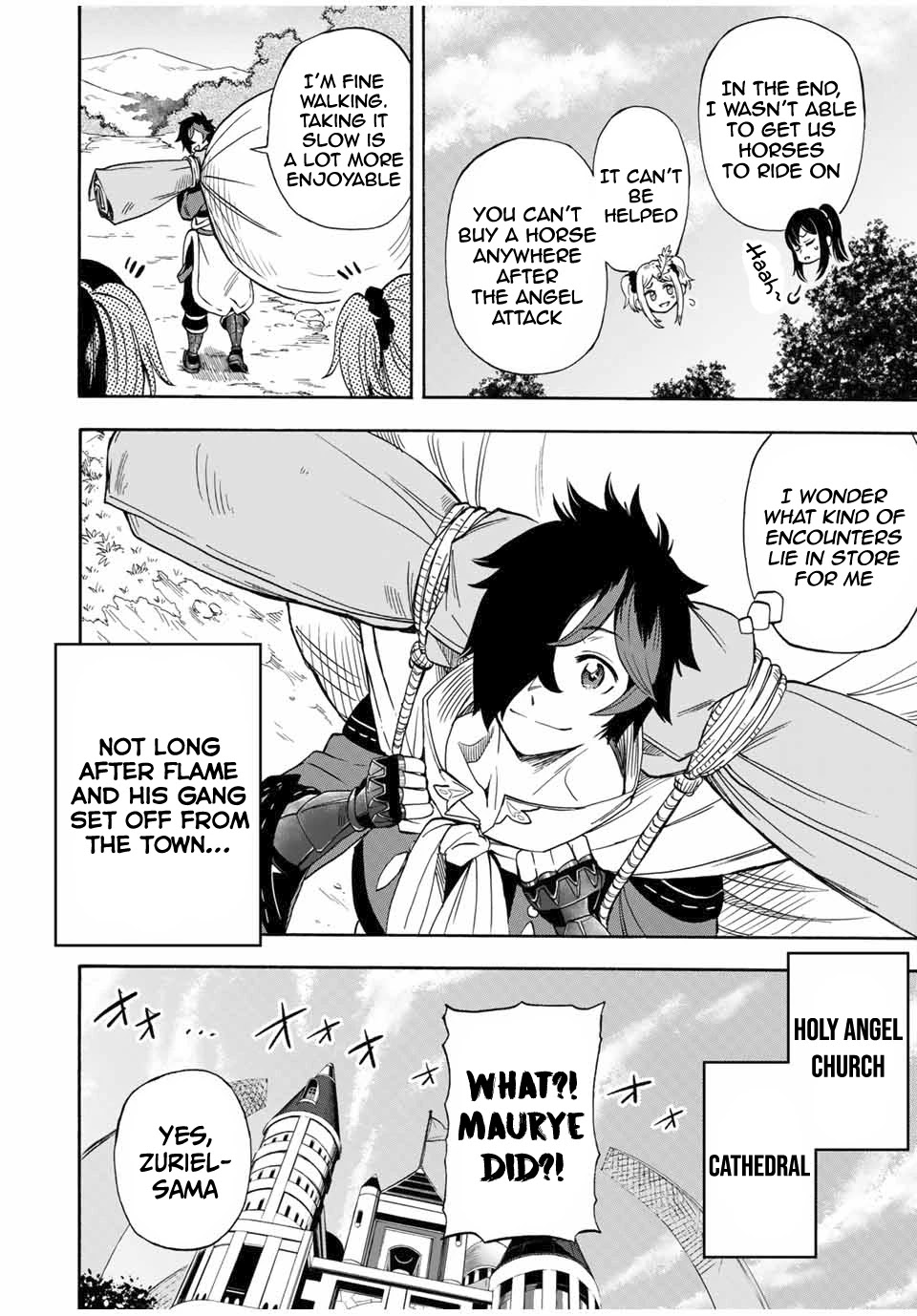 Jigoku no Gouka de Yaka re Tsuzuketa Shounen. Saikyou no Honou Tsukai to Natte Fukkatsu Suru. Chapter 19 page 5 - Chapter 19: Goodbye to the Western City