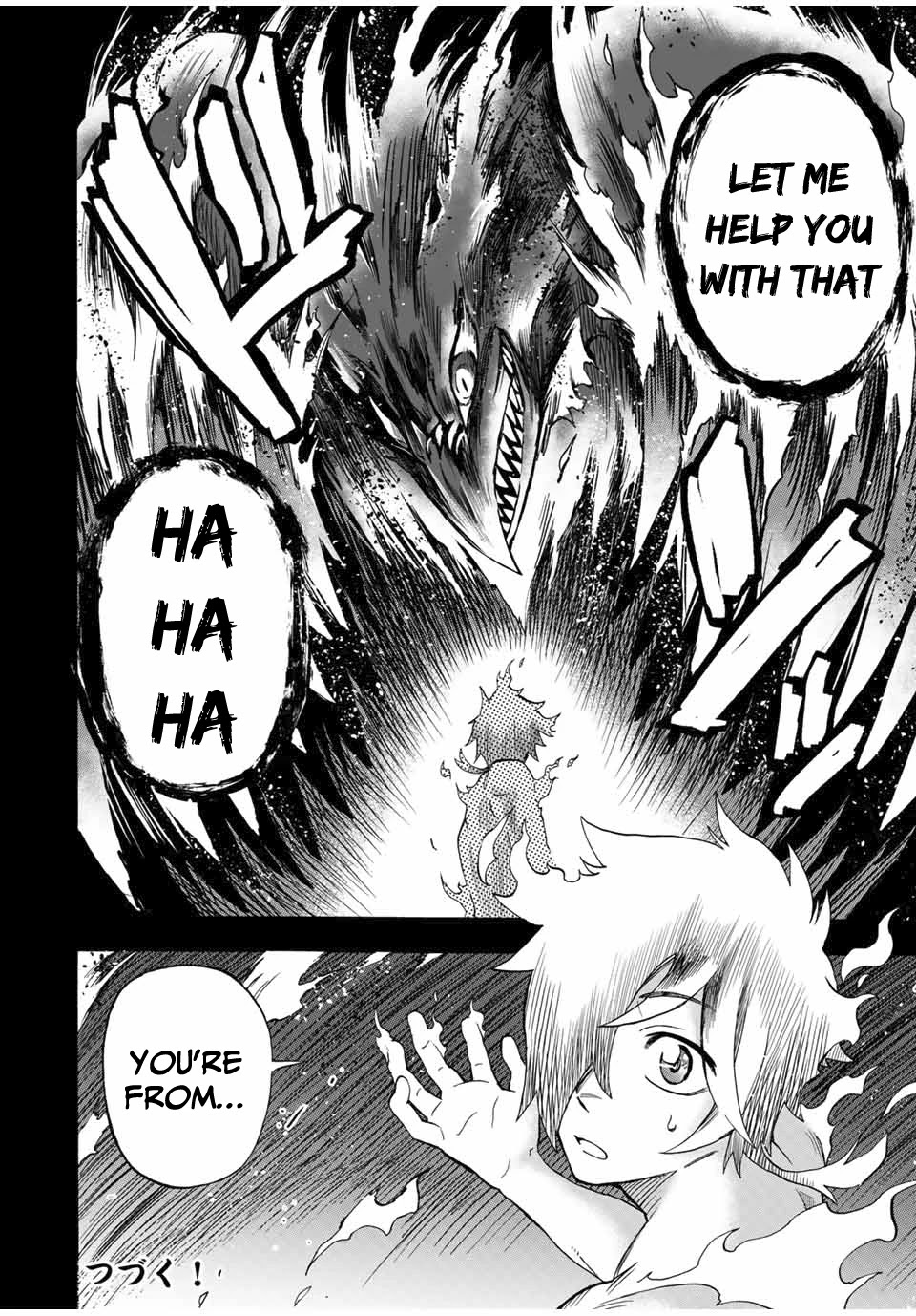 Jigoku no Gouka de Yaka re Tsuzuketa Shounen. Saikyou no Honou Tsukai to Natte Fukkatsu Suru. Chapter 24 page 13 - Chapter 24: BOSS - Rank 8 Angel of The Holy Angel Church, Marciel