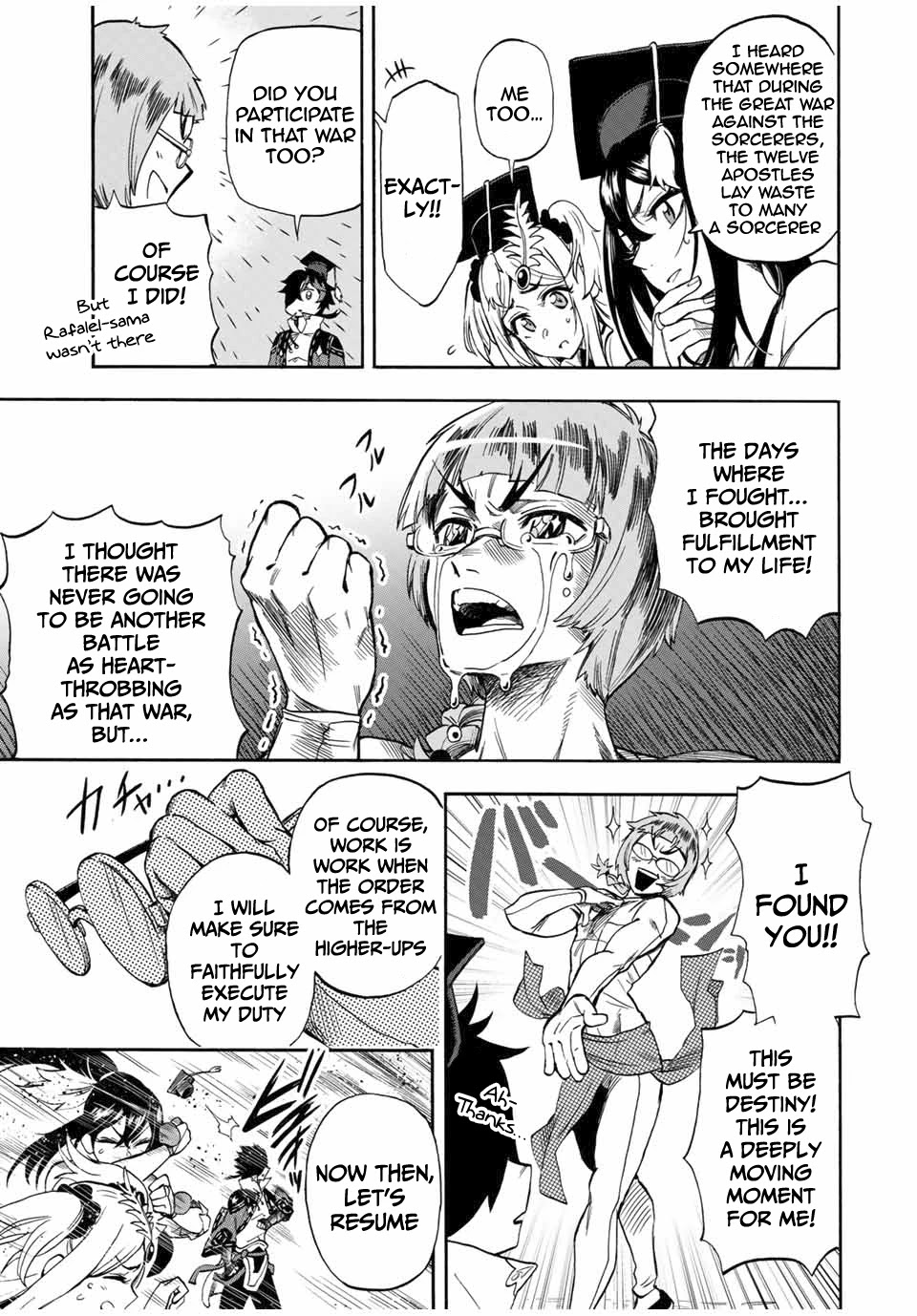 Jigoku no Gouka de Yaka re Tsuzuketa Shounen. Saikyou no Honou Tsukai to Natte Fukkatsu Suru. Chapter 24 page 6 - Chapter 24: BOSS - Rank 8 Angel of The Holy Angel Church, Marciel