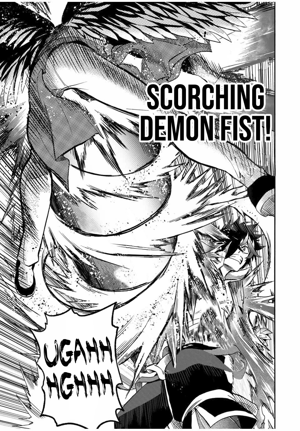 Jigoku no Gouka de Yaka re Tsuzuketa Shounen. Saikyou no Honou Tsukai to Natte Fukkatsu Suru. Chapter 25 page 12 - Chapter 25: BOSS - Rank 8 Angel of The Holy Angel Church, Marciel (2)