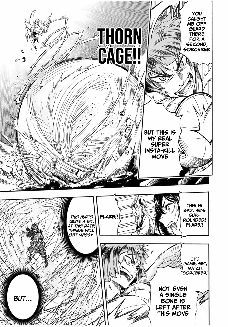 Jigoku no Gouka de Yaka re Tsuzuketa Shounen. Saikyou no Honou Tsukai to Natte Fukkatsu Suru. Chapter 25 page 8 - Chapter 25: BOSS - Rank 8 Angel of The Holy Angel Church, Marciel (2)