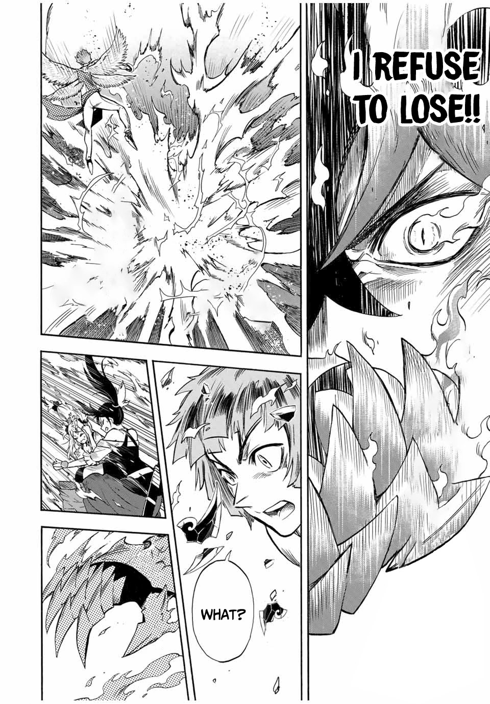 Jigoku no Gouka de Yaka re Tsuzuketa Shounen. Saikyou no Honou Tsukai to Natte Fukkatsu Suru. Chapter 25 page 9 - Chapter 25: BOSS - Rank 8 Angel of The Holy Angel Church, Marciel (2)
