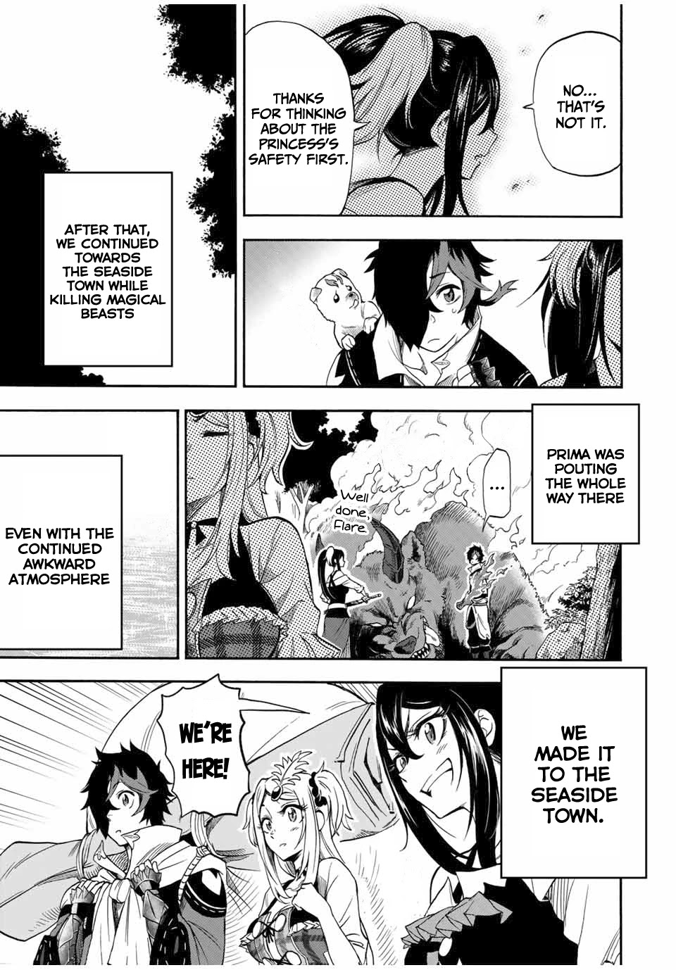 Jigoku no Gouka de Yaka re Tsuzuketa Shounen. Saikyou no Honou Tsukai to Natte Fukkatsu Suru. Chapter 26 page 8 - Chapter 26: Flare is a nuisance!?
