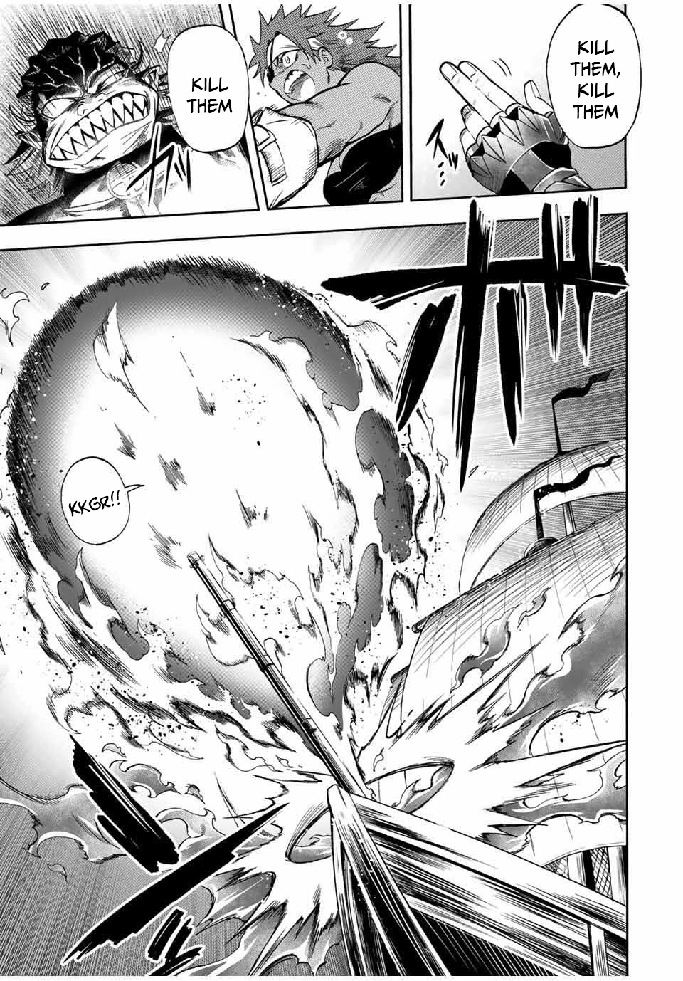 Jigoku no Gouka de Yaka re Tsuzuketa Shounen. Saikyou no Honou Tsukai to Natte Fukkatsu Suru. Chapter 30 page 11 - Chapter 30: Let's measure your skill!