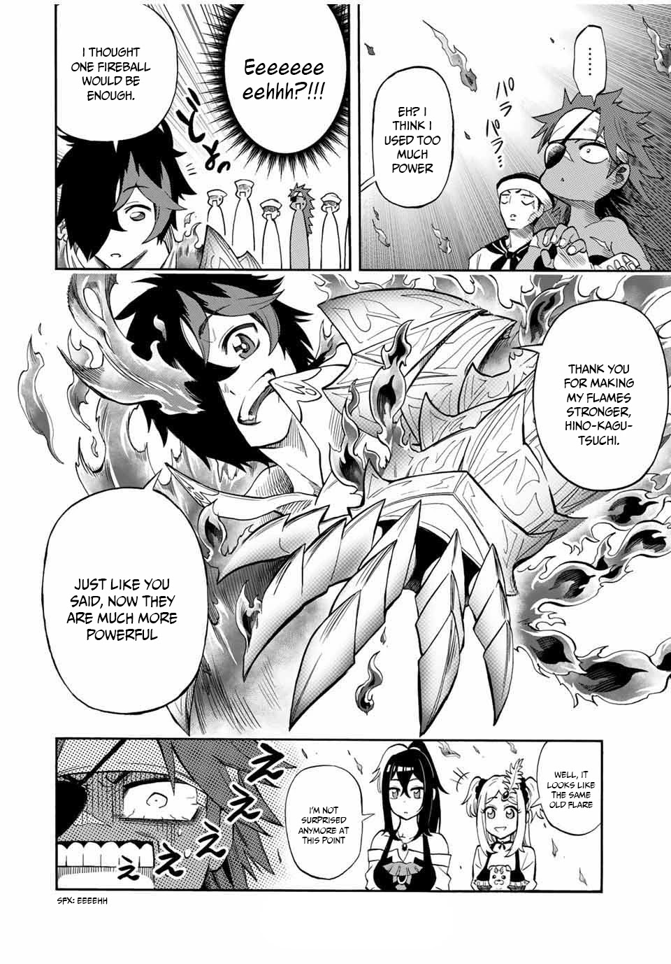 Jigoku no Gouka de Yaka re Tsuzuketa Shounen. Saikyou no Honou Tsukai to Natte Fukkatsu Suru. Chapter 30 page 12 - Chapter 30: Let's measure your skill!
