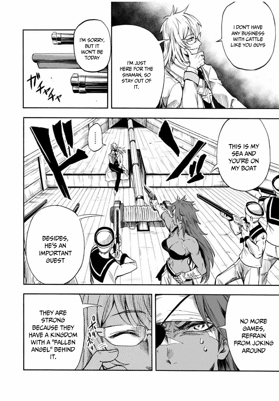 Jigoku no Gouka de Yaka re Tsuzuketa Shounen. Saikyou no Honou Tsukai to Natte Fukkatsu Suru. Chapter 31 page 6 - Chapter 31: BOSS - fight against the wind apostle of the church of the holy angels, Raphael part 1