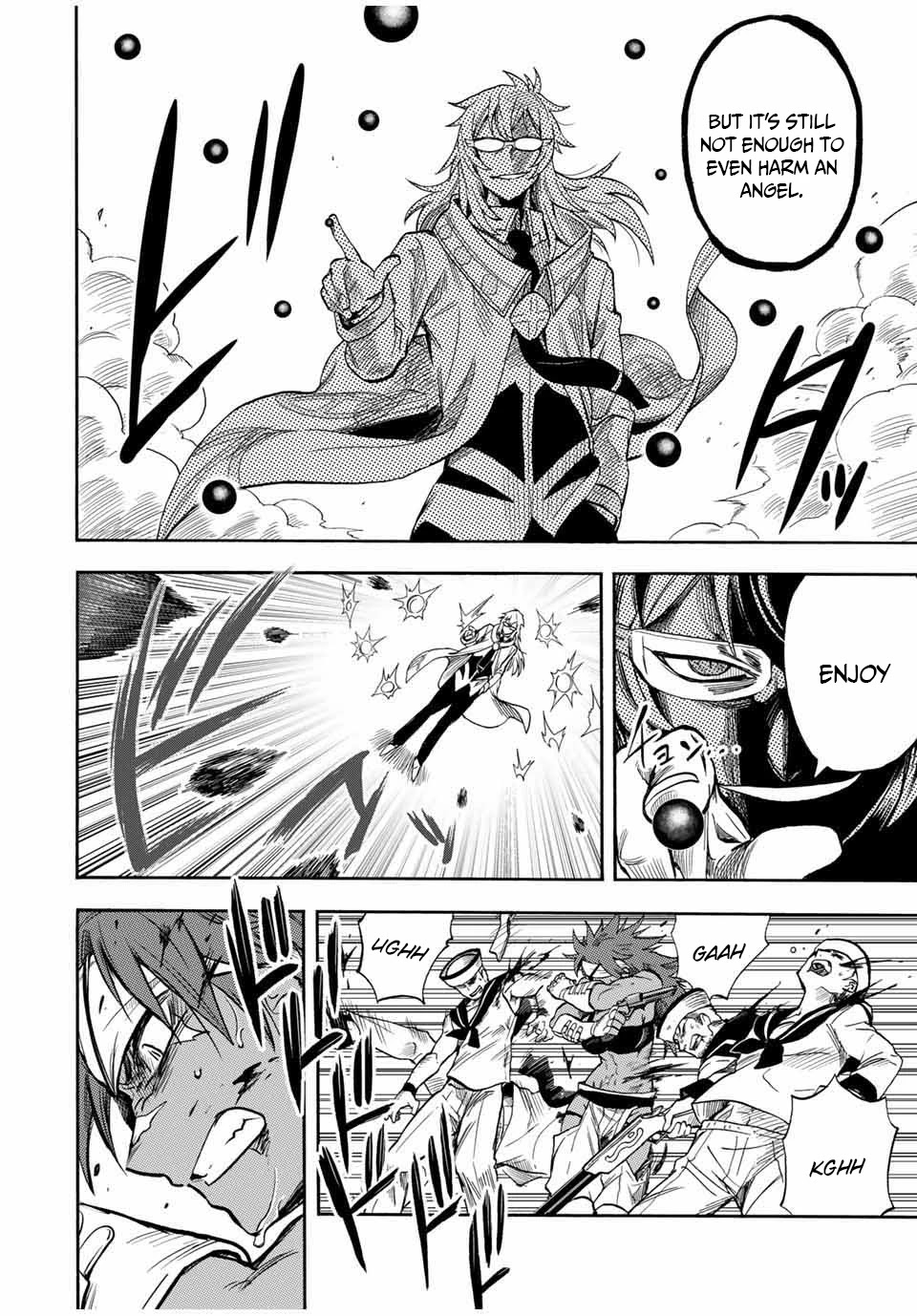 Jigoku no Gouka de Yaka re Tsuzuketa Shounen. Saikyou no Honou Tsukai to Natte Fukkatsu Suru. Chapter 31 page 8 - Chapter 31: BOSS - fight against the wind apostle of the church of the holy angels, Raphael part 1