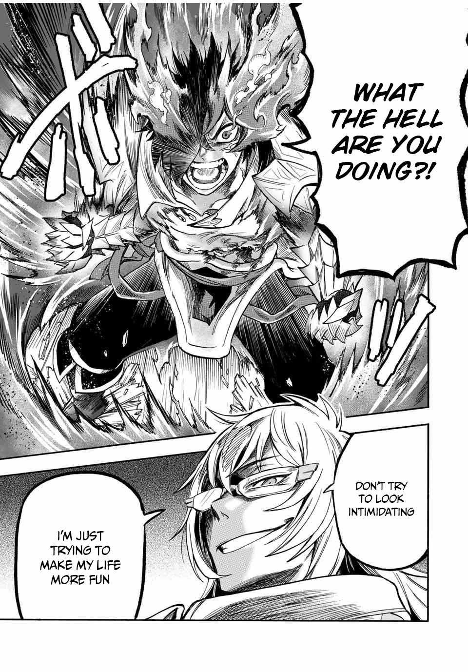 Jigoku no Gouka de Yaka re Tsuzuketa Shounen. Saikyou no Honou Tsukai to Natte Fukkatsu Suru. Chapter 32 page 11 - Chapter 32: BOSS - fight against the wind apostle of the church of the holy angels, Raphael part 2
