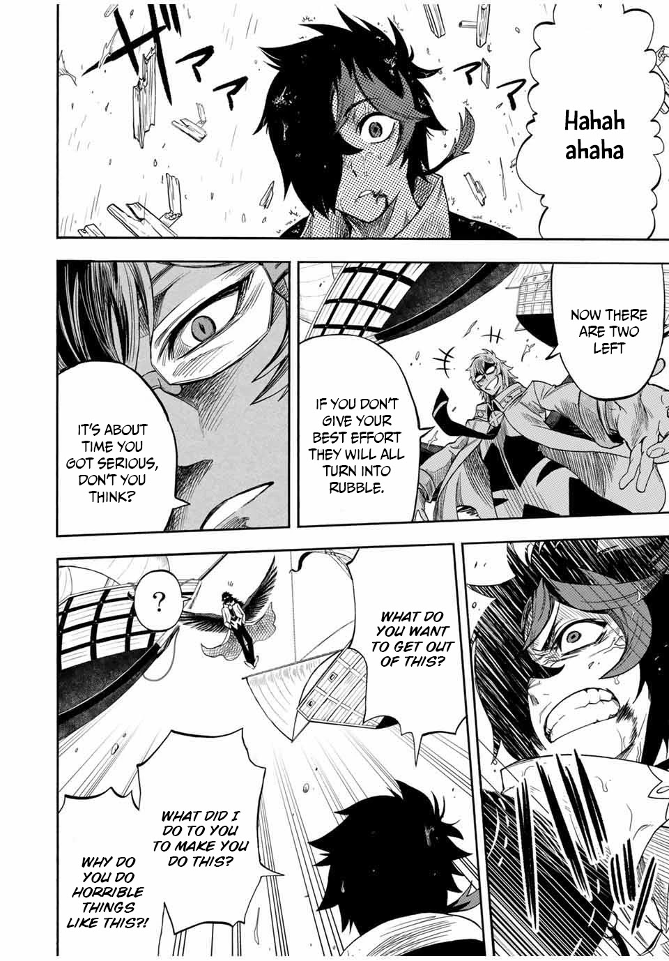 Jigoku no Gouka de Yaka re Tsuzuketa Shounen. Saikyou no Honou Tsukai to Natte Fukkatsu Suru. Chapter 33 page 8 - Chapter 33: BOSS - fight against the wind apostle of the church of the holy angels, Raphael part 3