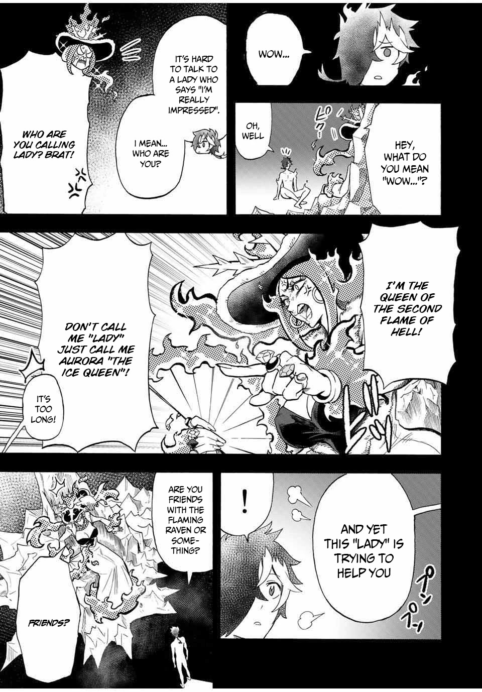 Jigoku no Gouka de Yaka re Tsuzuketa Shounen. Saikyou no Honou Tsukai to Natte Fukkatsu Suru. Chapter 34 page 7 - Chapter 34: The Flames of Love Glow Blue