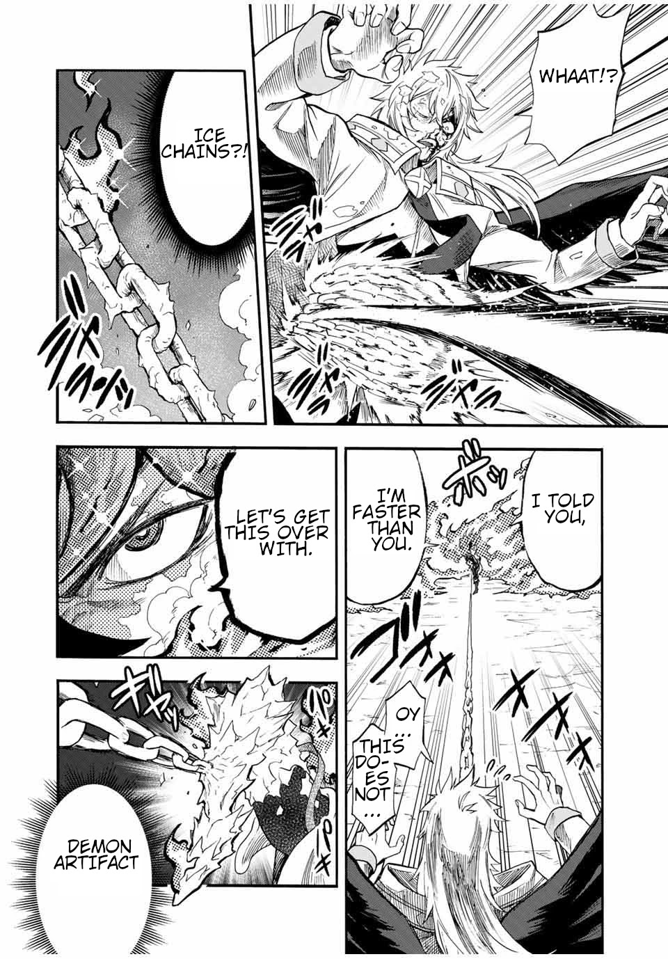 Jigoku no Gouka de Yaka re Tsuzuketa Shounen. Saikyou no Honou Tsukai to Natte Fukkatsu Suru. Chapter 36 page 9 - Chapter 36: Fight against the apostle of the wind of the church of the holy angels, Rafael Part 5