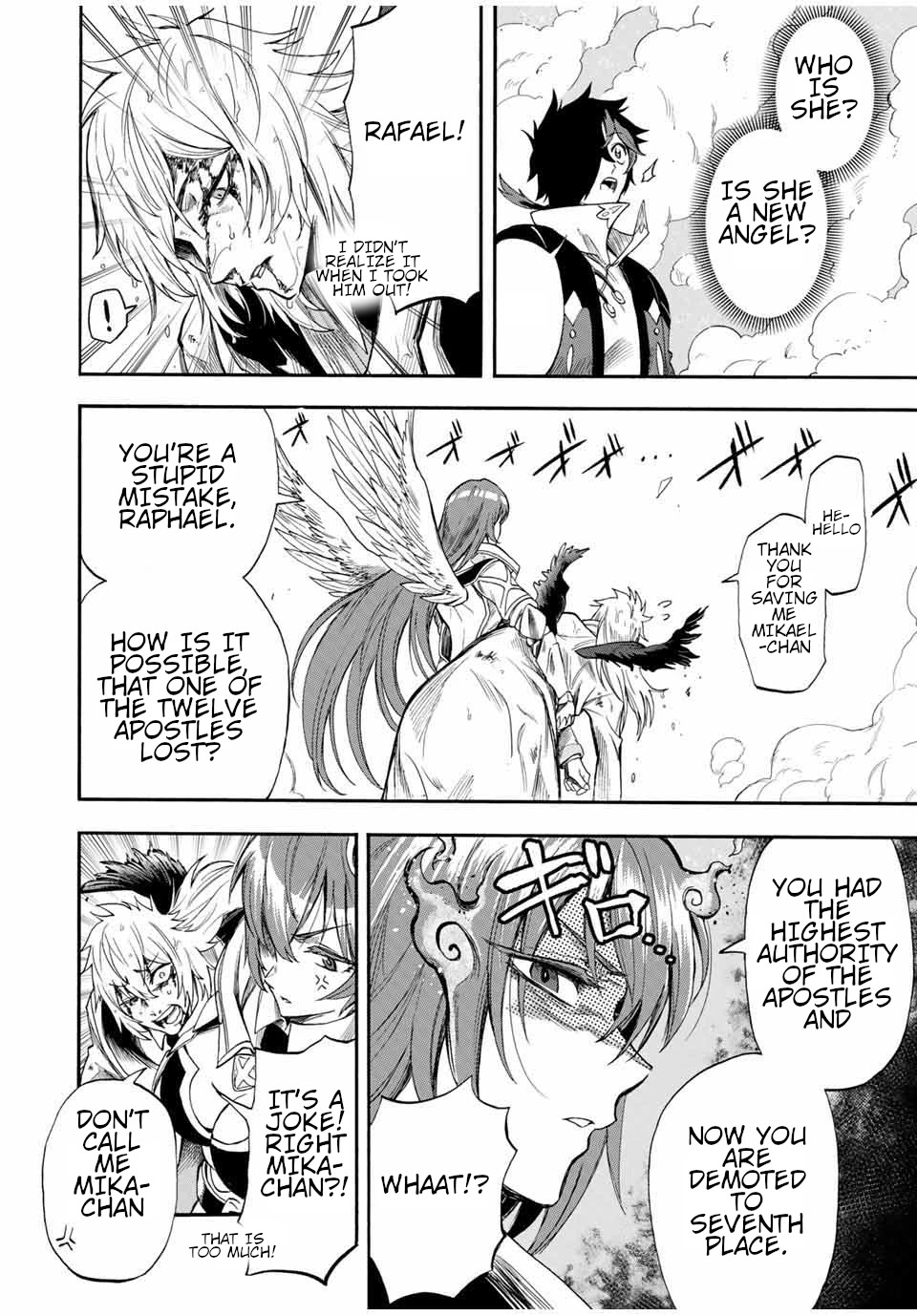 Jigoku no Gouka de Yaka re Tsuzuketa Shounen. Saikyou no Honou Tsukai to Natte Fukkatsu Suru. Chapter 37 page 7 - Chapter 37: Apostle of fire, Mikael
