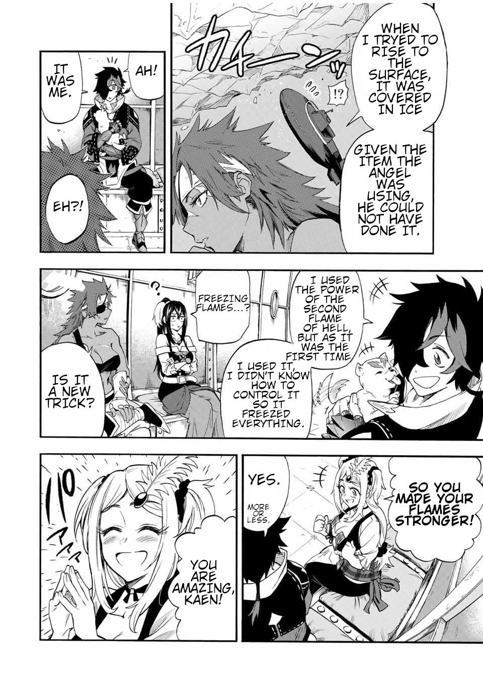 Jigoku no Gouka de Yaka re Tsuzuketa Shounen. Saikyou no Honou Tsukai to Natte Fukkatsu Suru. Chapter 38 page 7 - Chapter 38: What a relief!