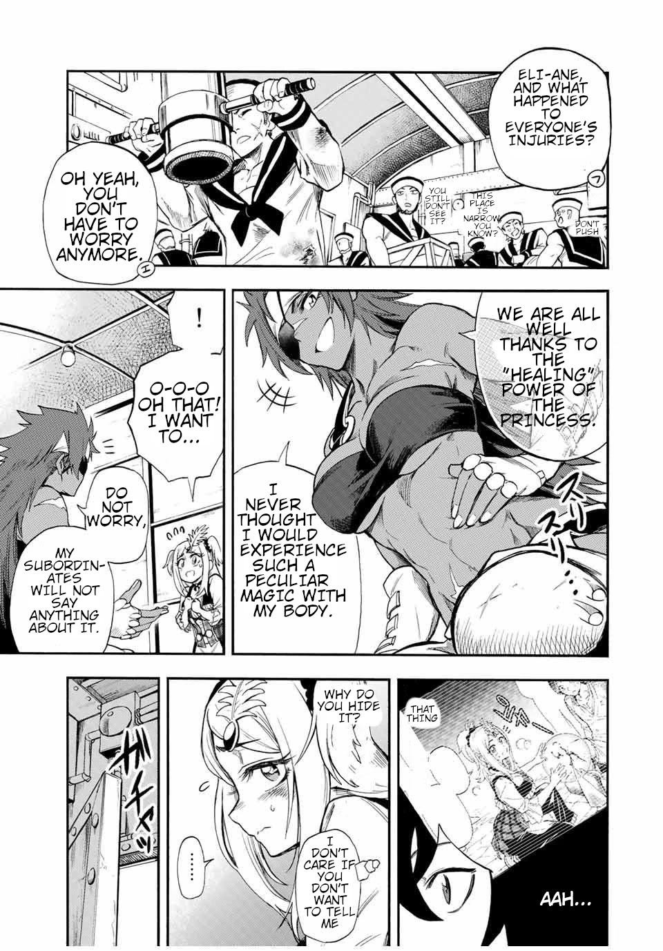 Jigoku no Gouka de Yaka re Tsuzuketa Shounen. Saikyou no Honou Tsukai to Natte Fukkatsu Suru. Chapter 38 page 8 - Chapter 38: What a relief!