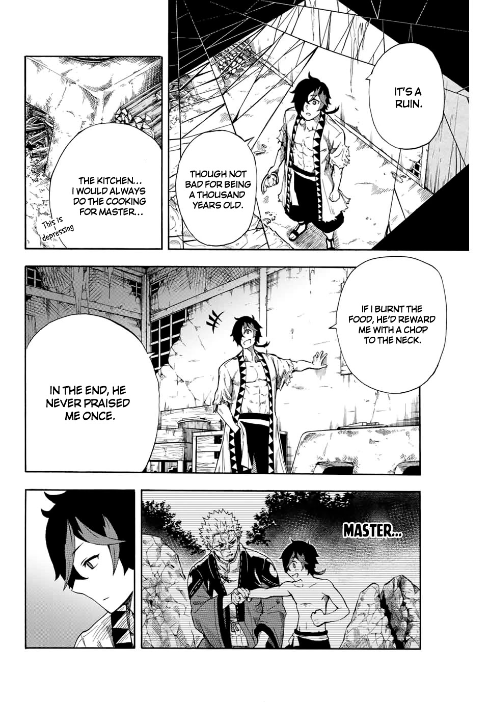 Jigoku no Gouka de Yaka re Tsuzuketa Shounen. Saikyou no Honou Tsukai to Natte Fukkatsu Suru. Chapter 4 page 4 - Chapter 4