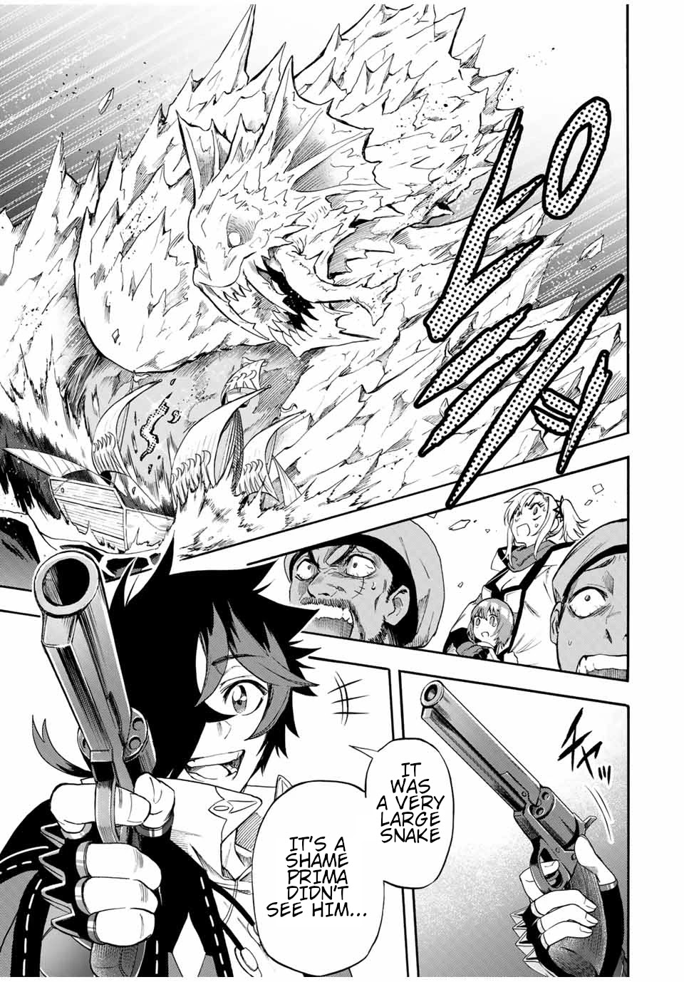 Jigoku no Gouka de Yaka re Tsuzuketa Shounen. Saikyou no Honou Tsukai to Natte Fukkatsu Suru. Chapter 42 page 4 - Chapter 42: Aboard the ship.