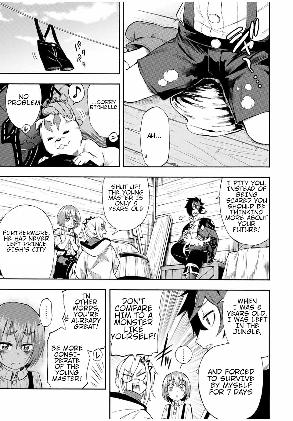 Jigoku no Gouka de Yaka re Tsuzuketa Shounen. Saikyou no Honou Tsukai to Natte Fukkatsu Suru. Chapter 42 page 6 - Chapter 42: Aboard the ship.