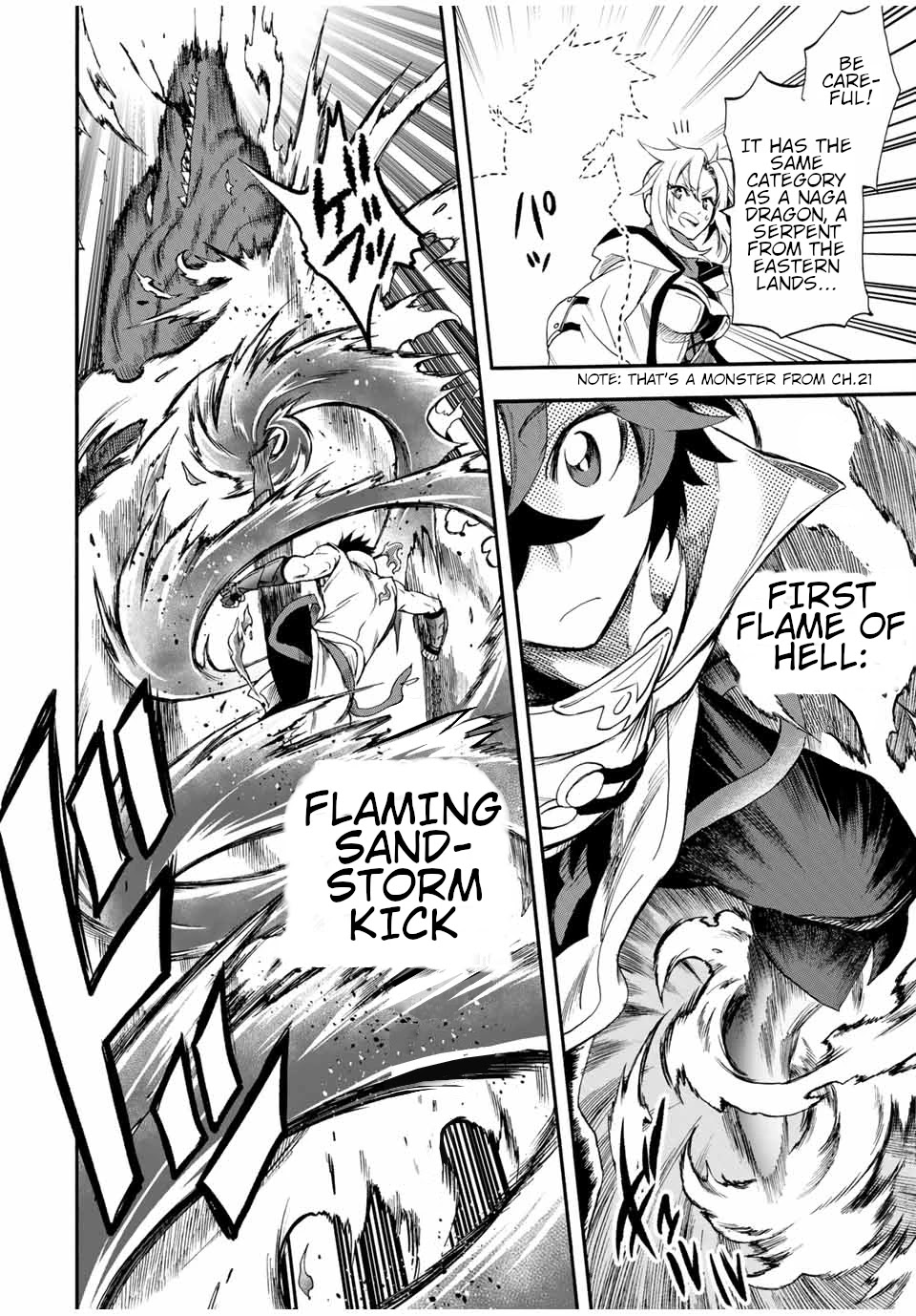 Jigoku no Gouka de Yaka re Tsuzuketa Shounen. Saikyou no Honou Tsukai to Natte Fukkatsu Suru. Chapter 44 page 9 - Chapter 44: The path to the Red Ruby kingdom.