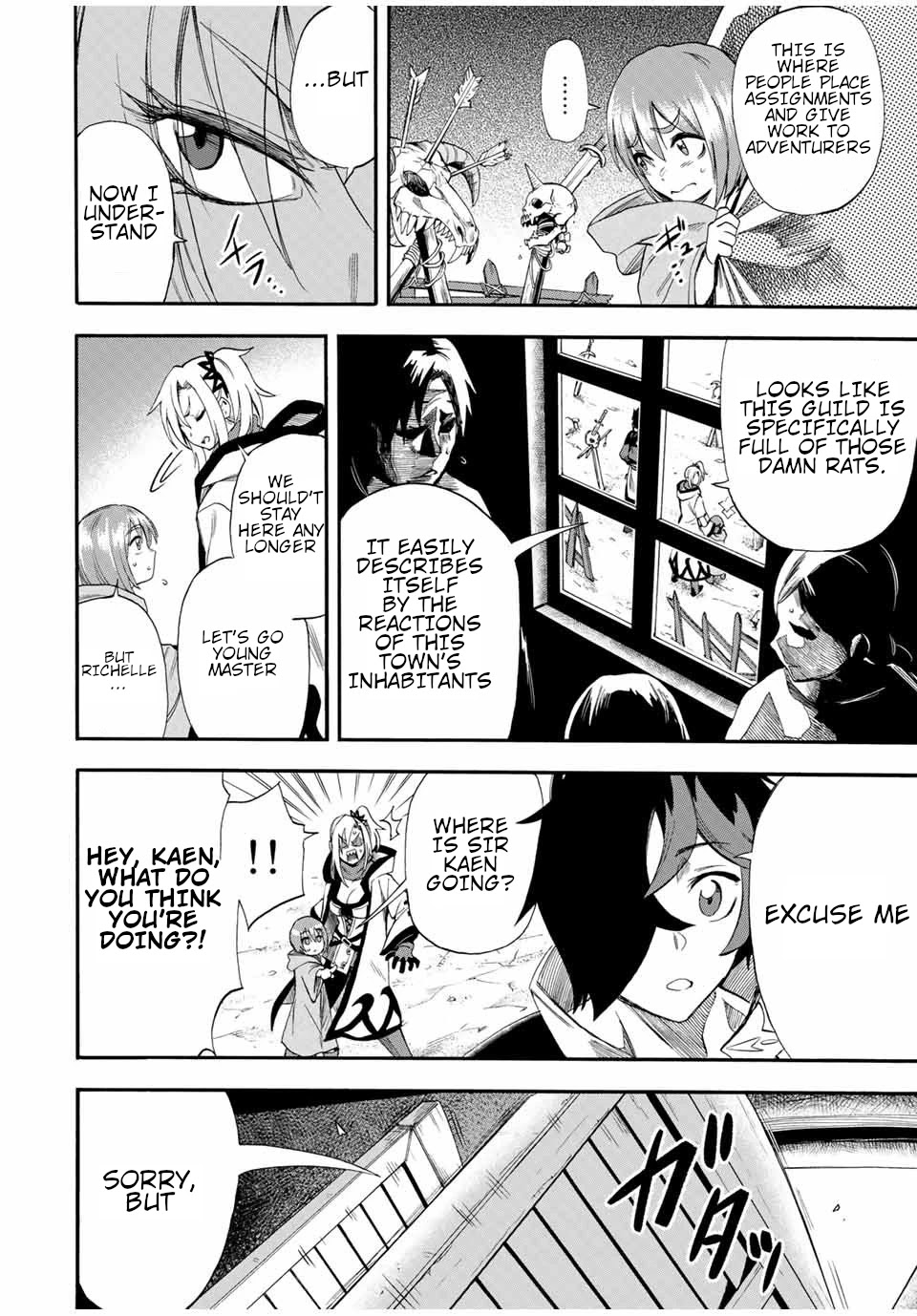 Jigoku no Gouka de Yaka re Tsuzuketa Shounen. Saikyou no Honou Tsukai to Natte Fukkatsu Suru. Chapter 45 page 7 - Chapter 45: The Adventurers Guild.