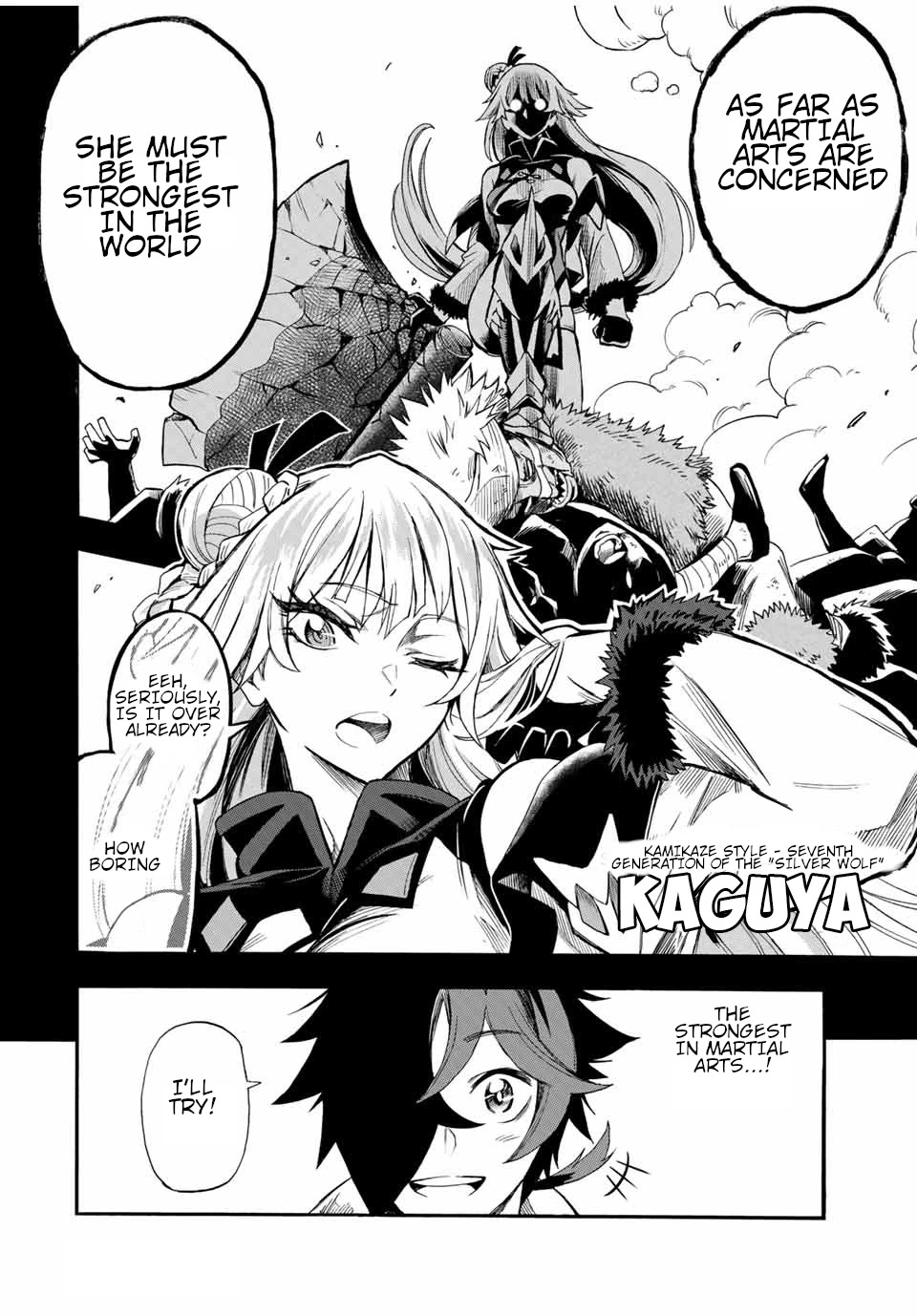 Jigoku no Gouka de Yaka re Tsuzuketa Shounen. Saikyou no Honou Tsukai to Natte Fukkatsu Suru. Chapter 46 page 11 - Chapter 46: The guild boss, Musle Muscle