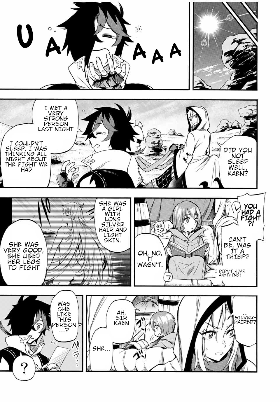 Jigoku no Gouka de Yaka re Tsuzuketa Shounen. Saikyou no Honou Tsukai to Natte Fukkatsu Suru. Chapter 48 page 10 - Chapter 48: The silver-haired woman