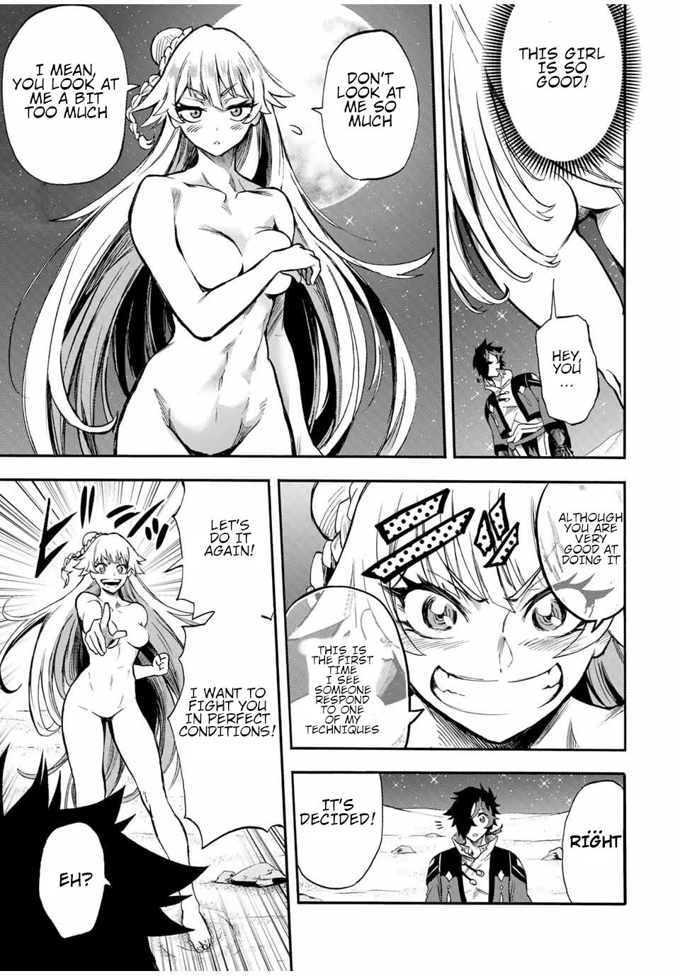 Jigoku no Gouka de Yaka re Tsuzuketa Shounen. Saikyou no Honou Tsukai to Natte Fukkatsu Suru. Chapter 48 page 6 - Chapter 48: The silver-haired woman