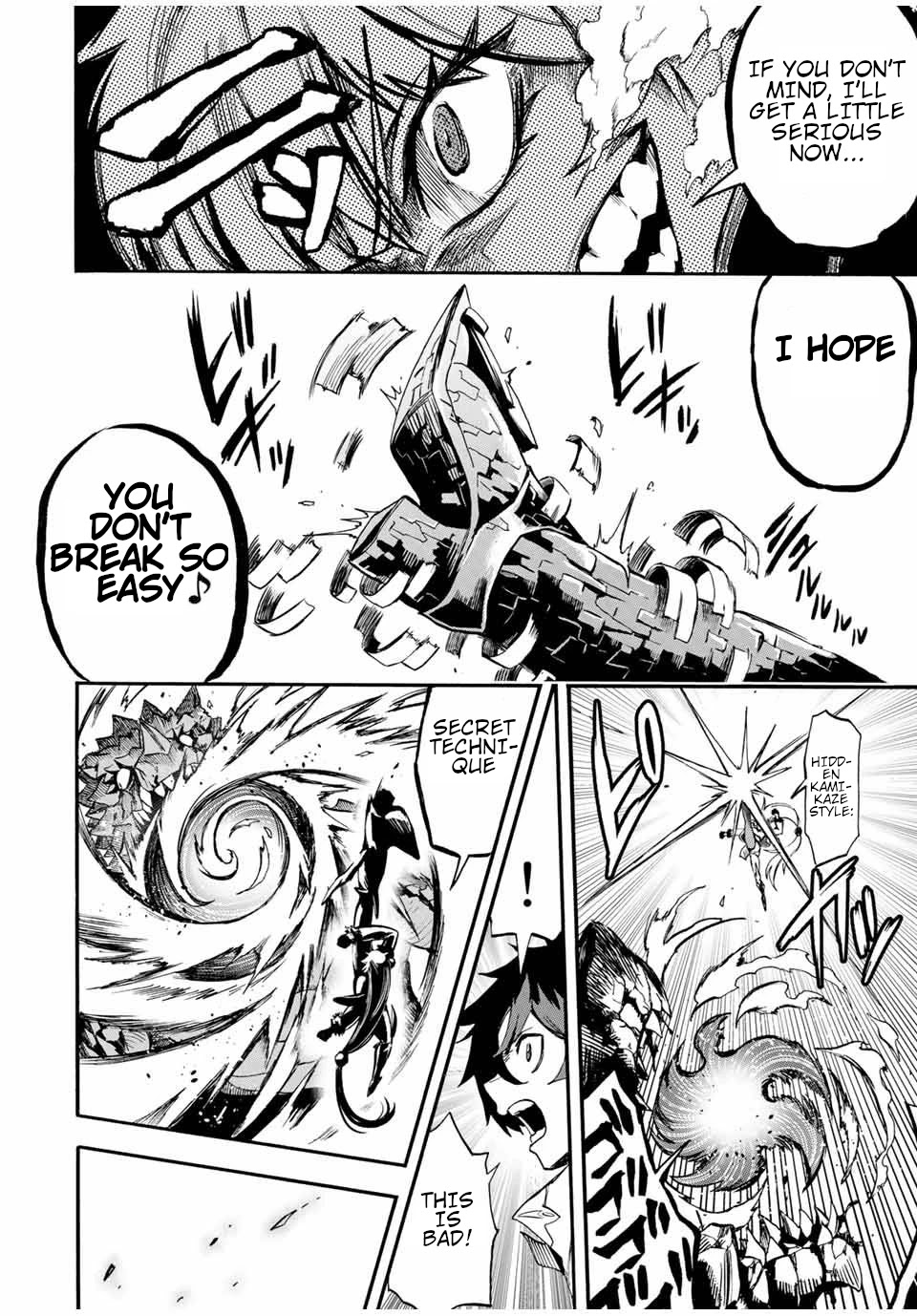 Jigoku no Gouka de Yaka re Tsuzuketa Shounen. Saikyou no Honou Tsukai to Natte Fukkatsu Suru. Chapter 50 page 9 - Chapter 50: Kamikaze style martial art, 7th generation of "the silver wolf" Kaguya Part 2