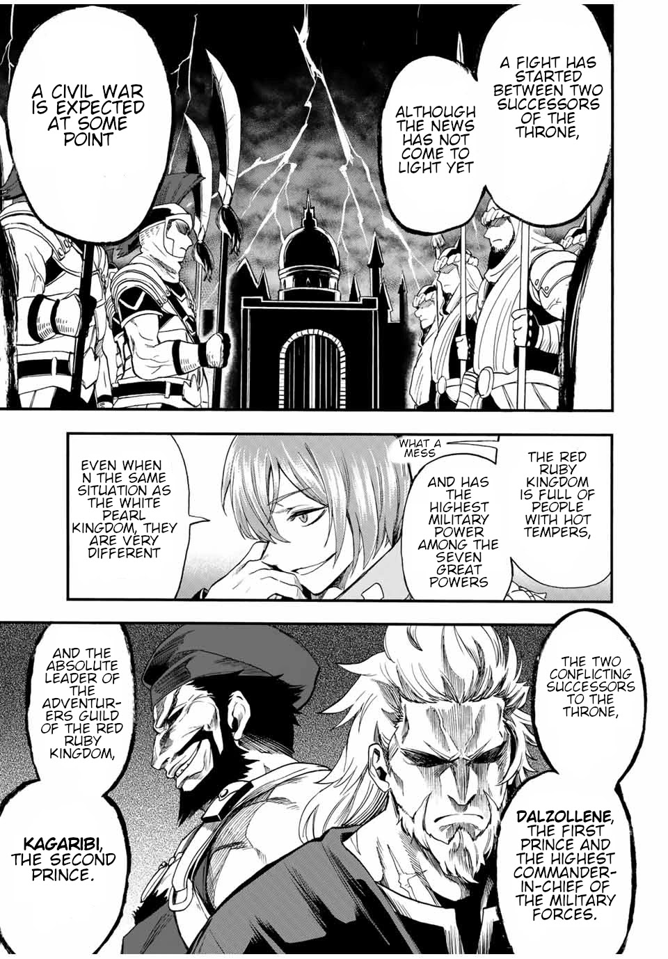 Jigoku no Gouka de Yaka re Tsuzuketa Shounen. Saikyou no Honou Tsukai to Natte Fukkatsu Suru. Chapter 54 page 6 - Chapter 54: Prince Gish's intentions