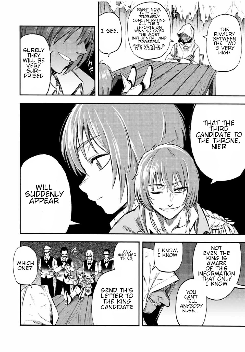 Jigoku no Gouka de Yaka re Tsuzuketa Shounen. Saikyou no Honou Tsukai to Natte Fukkatsu Suru. Chapter 54 page 7 - Chapter 54: Prince Gish's intentions