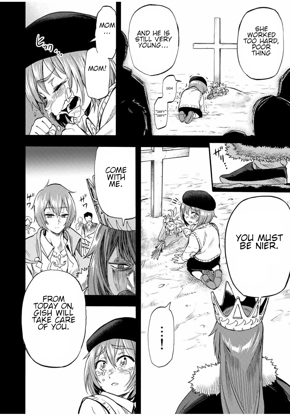 Jigoku no Gouka de Yaka re Tsuzuketa Shounen. Saikyou no Honou Tsukai to Natte Fukkatsu Suru. Chapter 57 page 5 - Chapter 57: Path 1: Kaen and Nier.