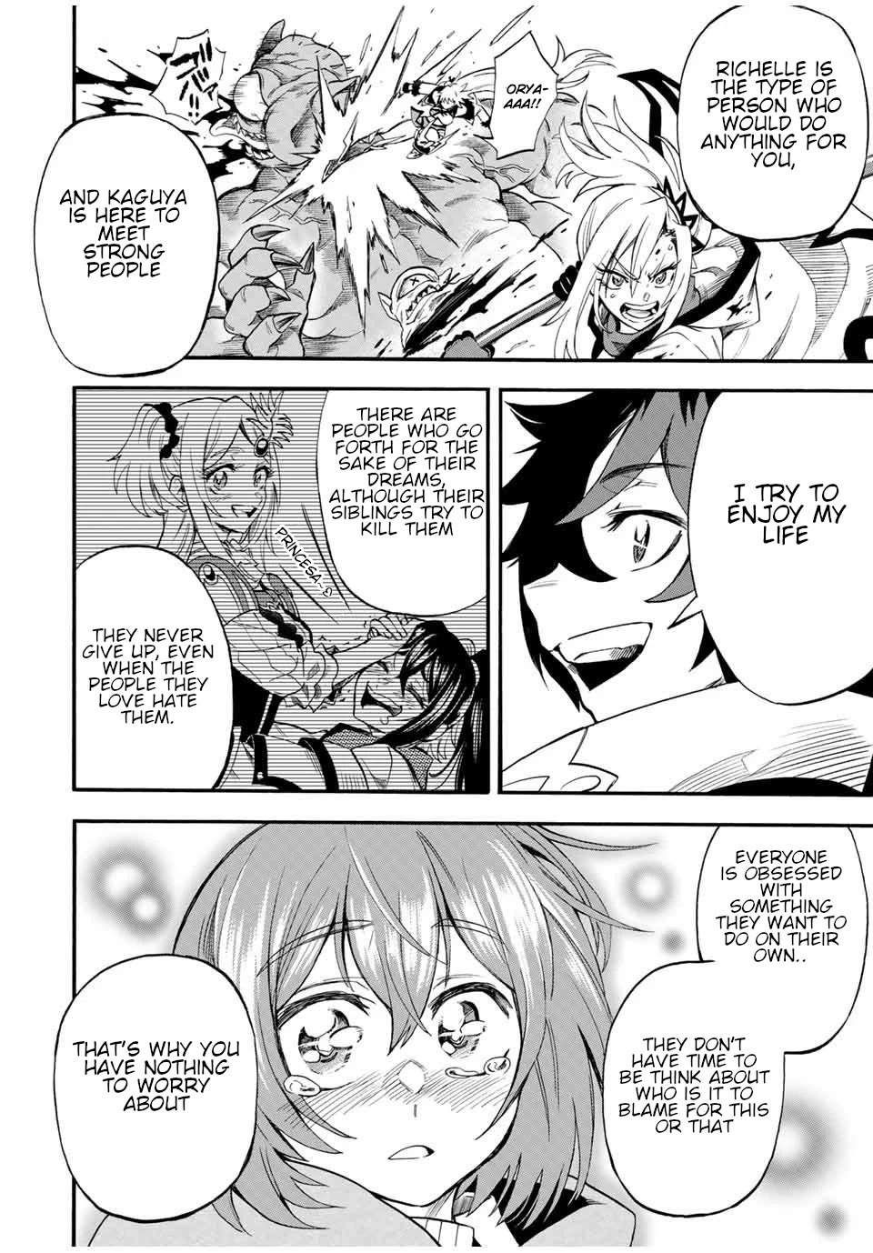 Jigoku no Gouka de Yaka re Tsuzuketa Shounen. Saikyou no Honou Tsukai to Natte Fukkatsu Suru. Chapter 57 page 9 - Chapter 57: Path 1: Kaen and Nier.