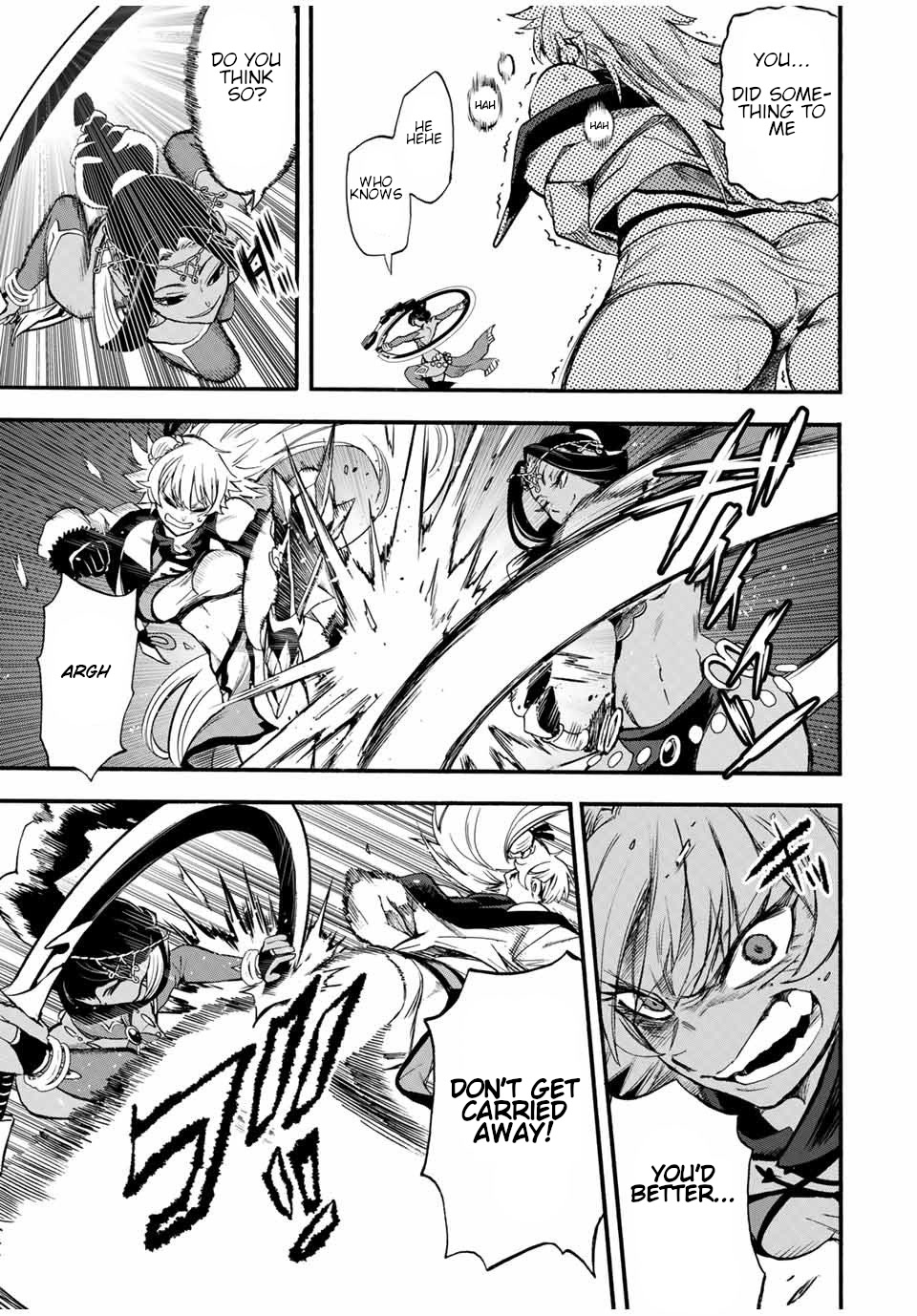 Jigoku no Gouka de Yaka re Tsuzuketa Shounen. Saikyou no Honou Tsukai to Natte Fukkatsu Suru. Chapter 62 page 10 - Chapter 62: Path2: Martula, The one with the circular blade.